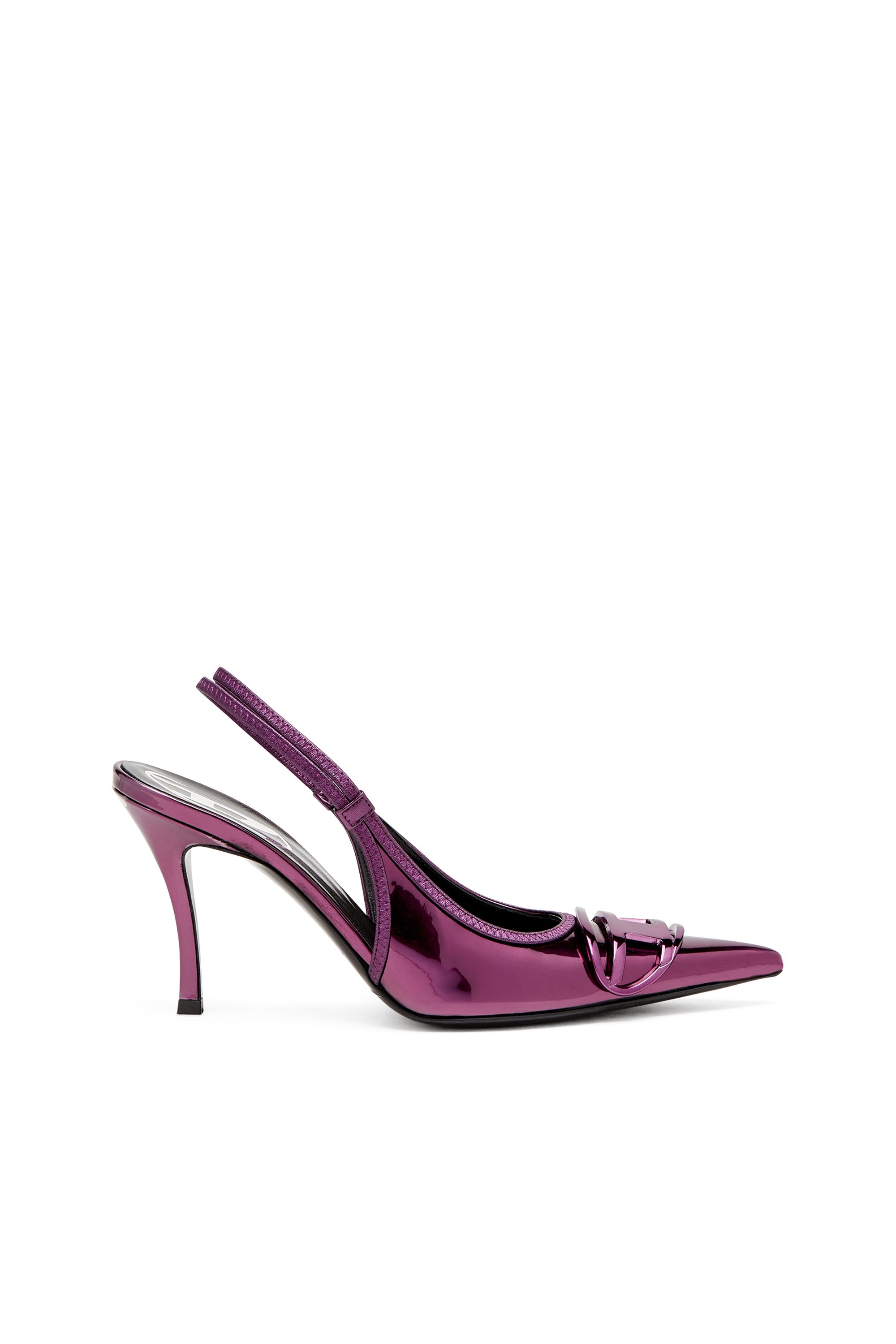 Diesel - D-VENUS SB, Woman's D-Venus-Slingback pumps with mirror finish in Dark Violet - 1