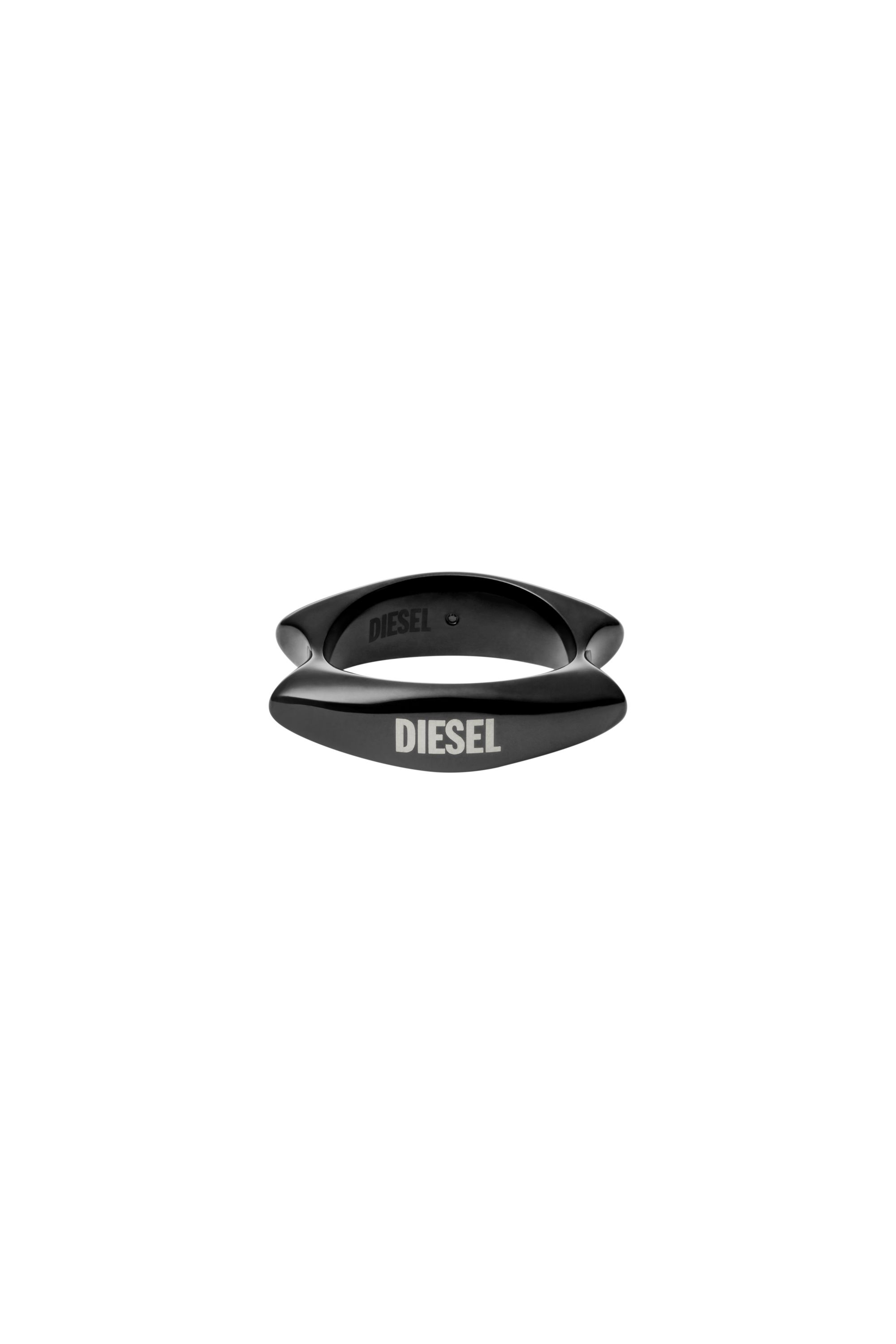 Diesel - DX1632001 JEWELLERY, Bague anneau en acier inoxydable noir Mixte in Noir - 2