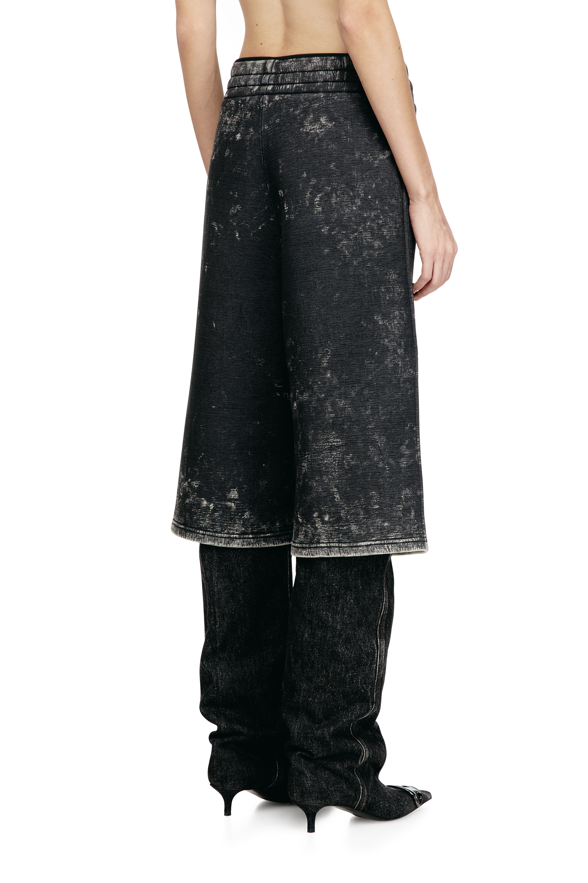 Diesel - S-TYP, Short ample en n&eacute;opr&egrave;ne effet marbre Mixte in Noir - 4