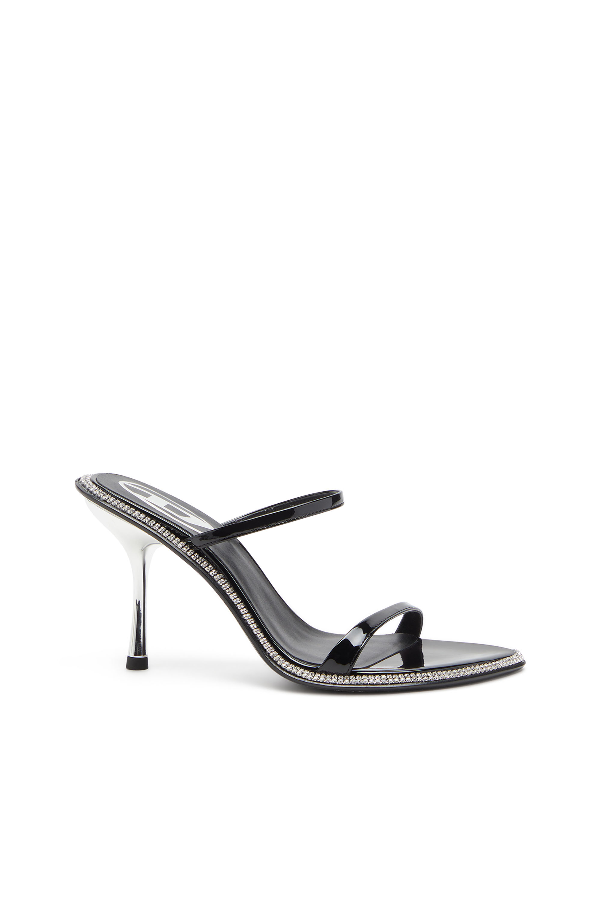 Diesel - D-HAVANNA SDL, D-Havanna-Mules à brides en cuir verni avec cristaux Femme in Noir - 1
