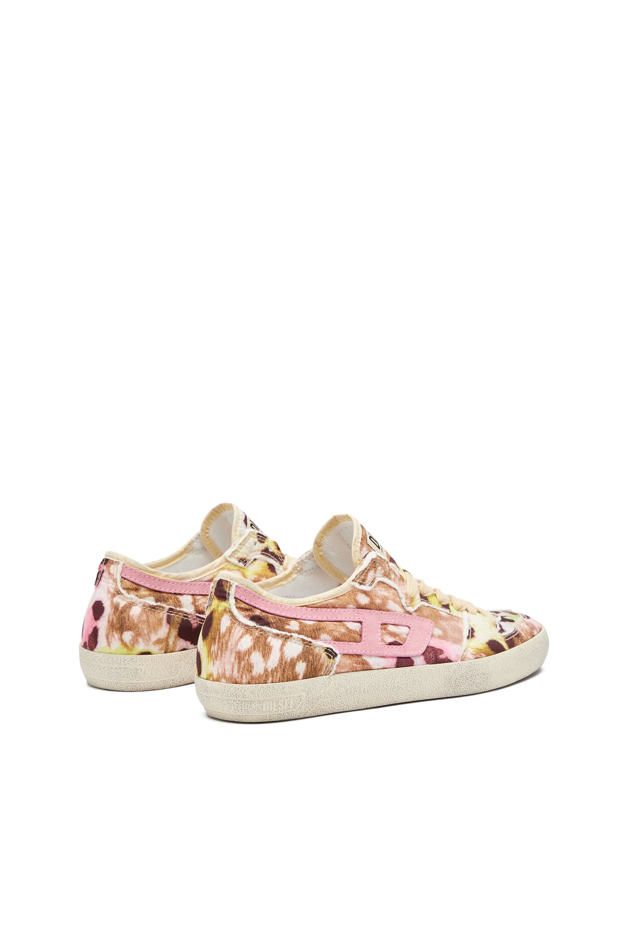 Diesel - S-LEROJI D-1 LOW W, Sneakers en nylon imprimé effet vieilli Femme in Polychrome - 3