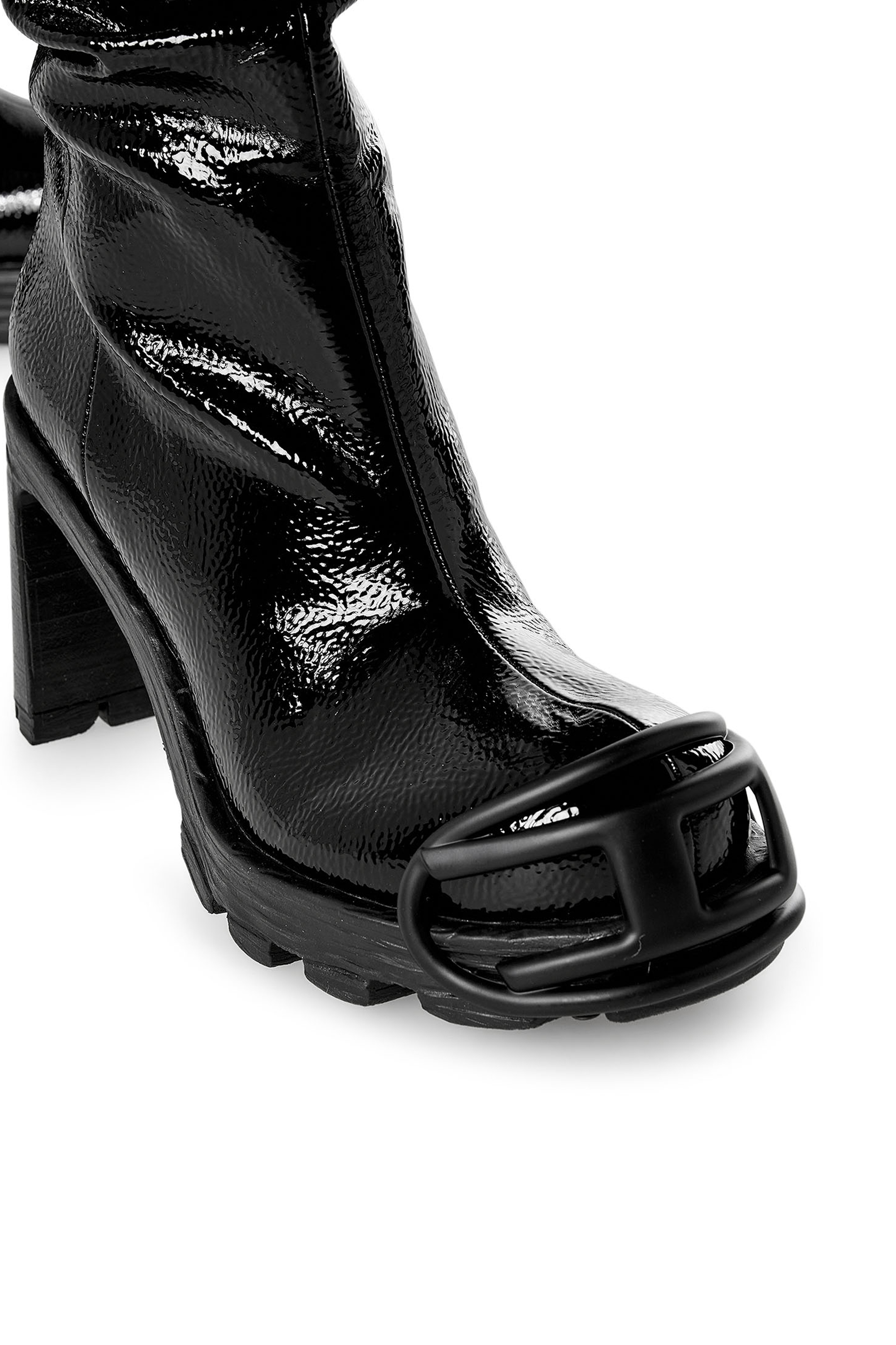 Diesel - D-HAMMER TBT D W, D-Hammer-Bottes glossy hauteur genou Femme in Noir - 4