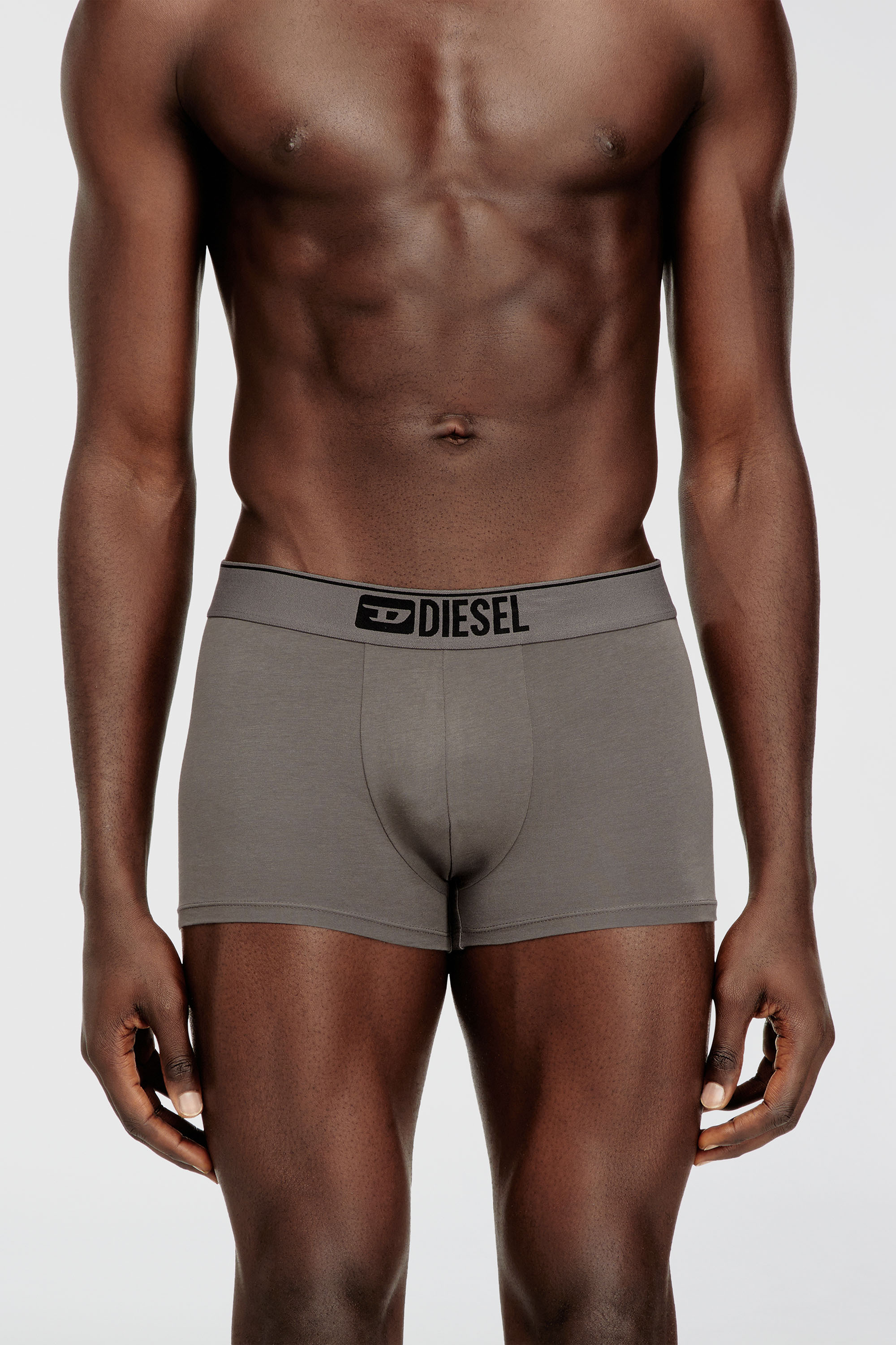 Diesel - UMBX-DAMIENTHREEPACK, Man's Three-pack of plain boxer briefs in Black/Grey - 2