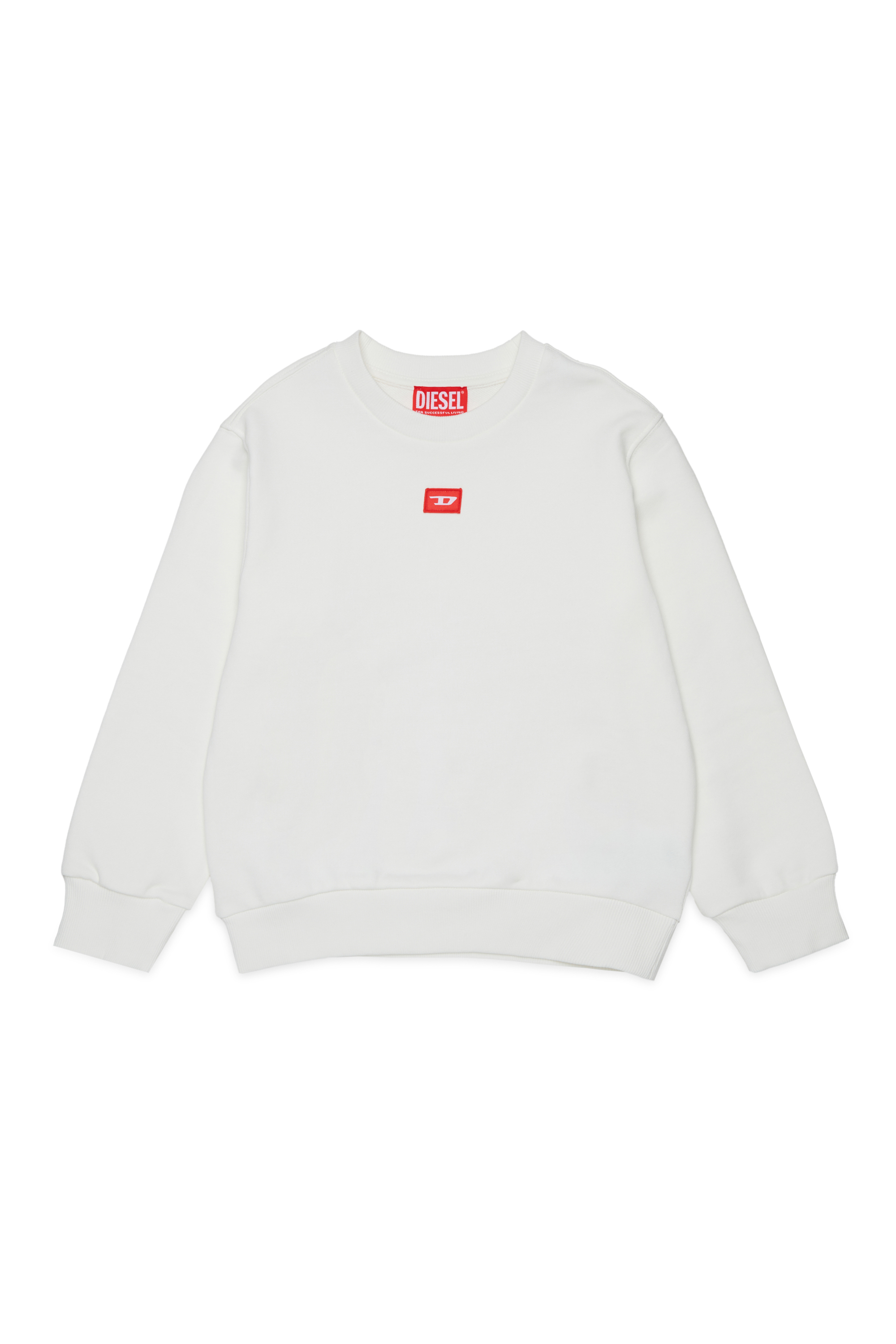 Diesel - SXGIN OVER, Sweat-shirt avec petit &eacute;cusson logo Mixte in Blanc - 1