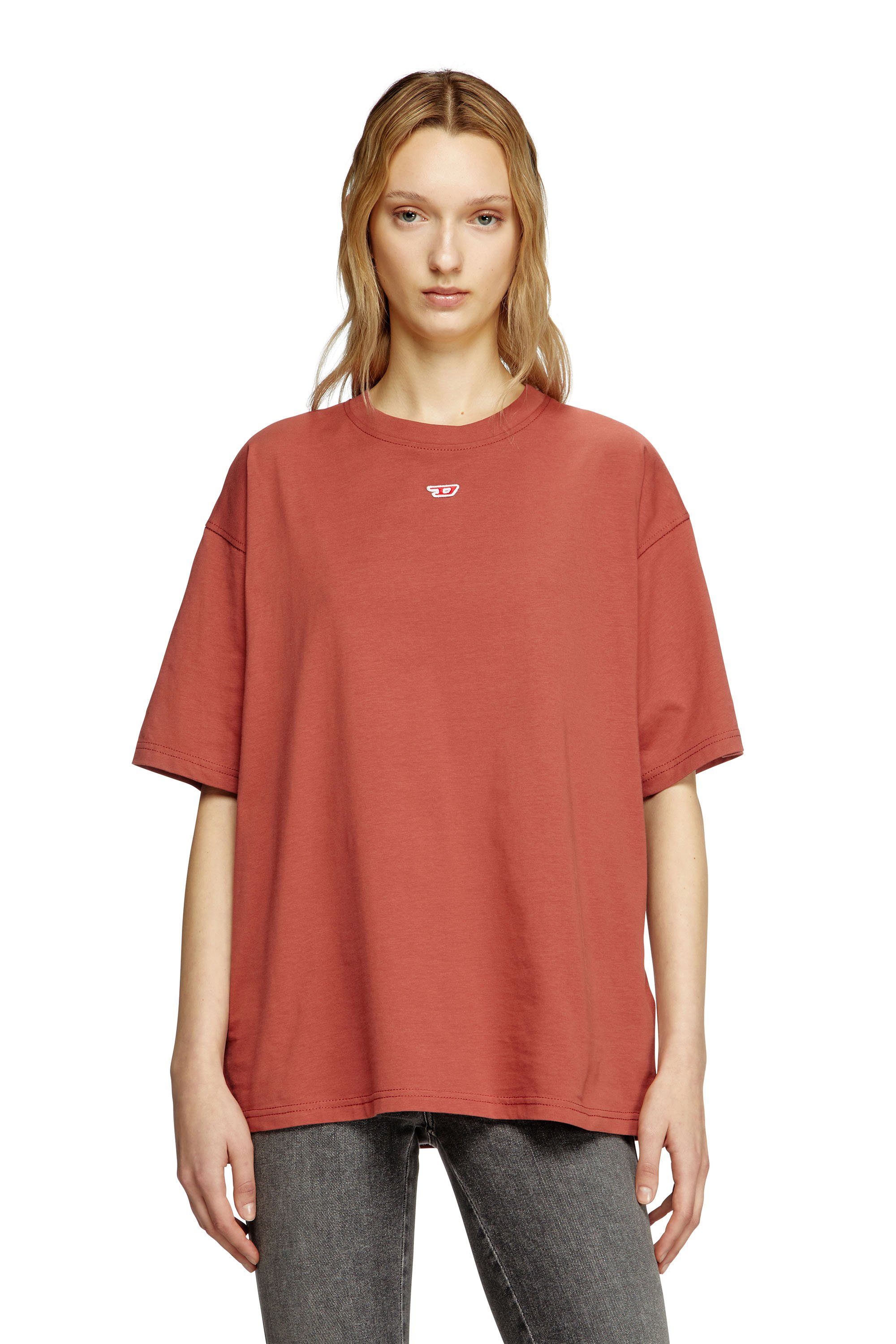 Diesel - T-BOXT-D, T-shirt avec empiècement D brodé Mixte in Rouge - 5