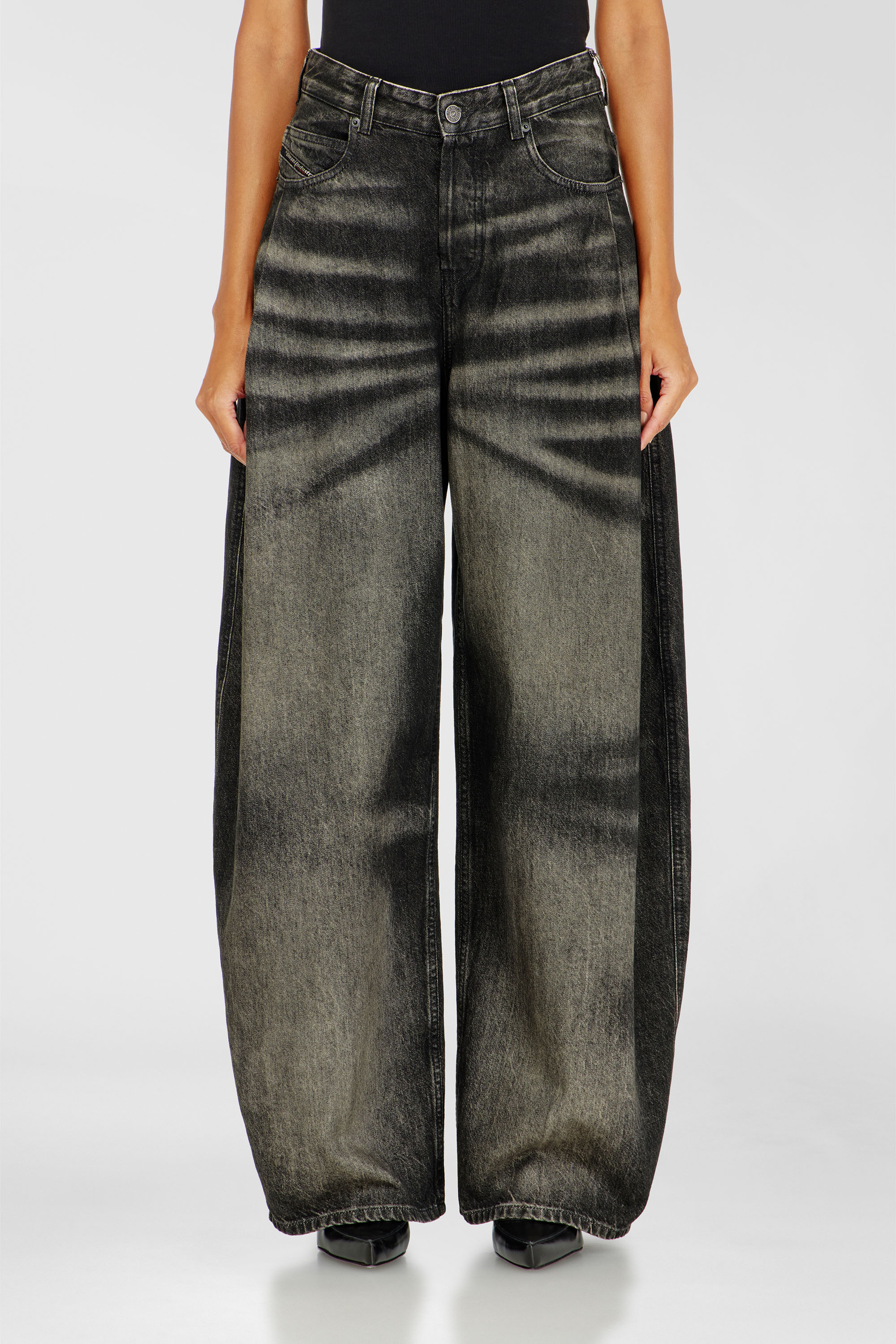 Diesel - Relaxed Jeans 1987 D-Khelz 09R33 Femme, Noir/Gris fonc&eacute; - Image 4