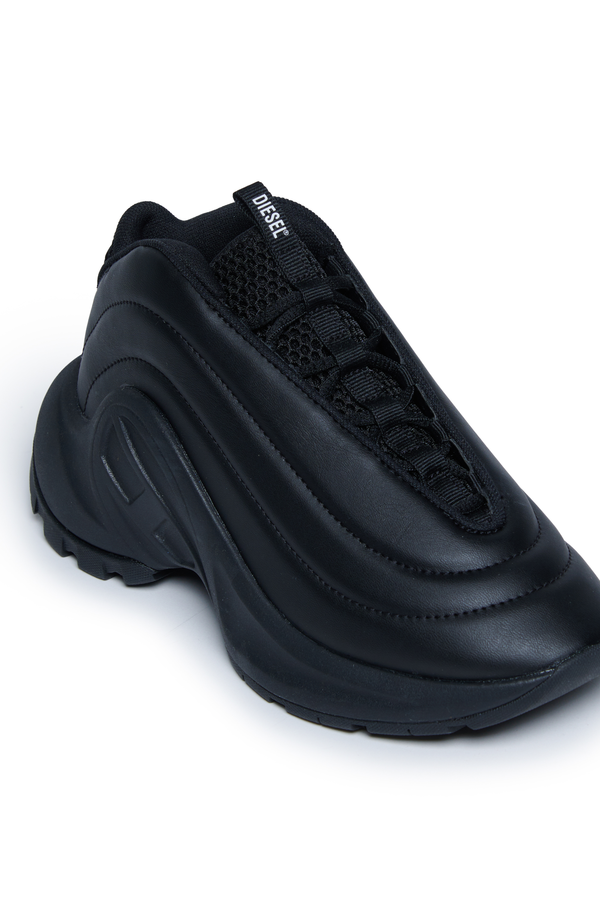 Diesel - S-D-RUNNER, Sneakers monochromes matelassées Mixte in Noir - 4