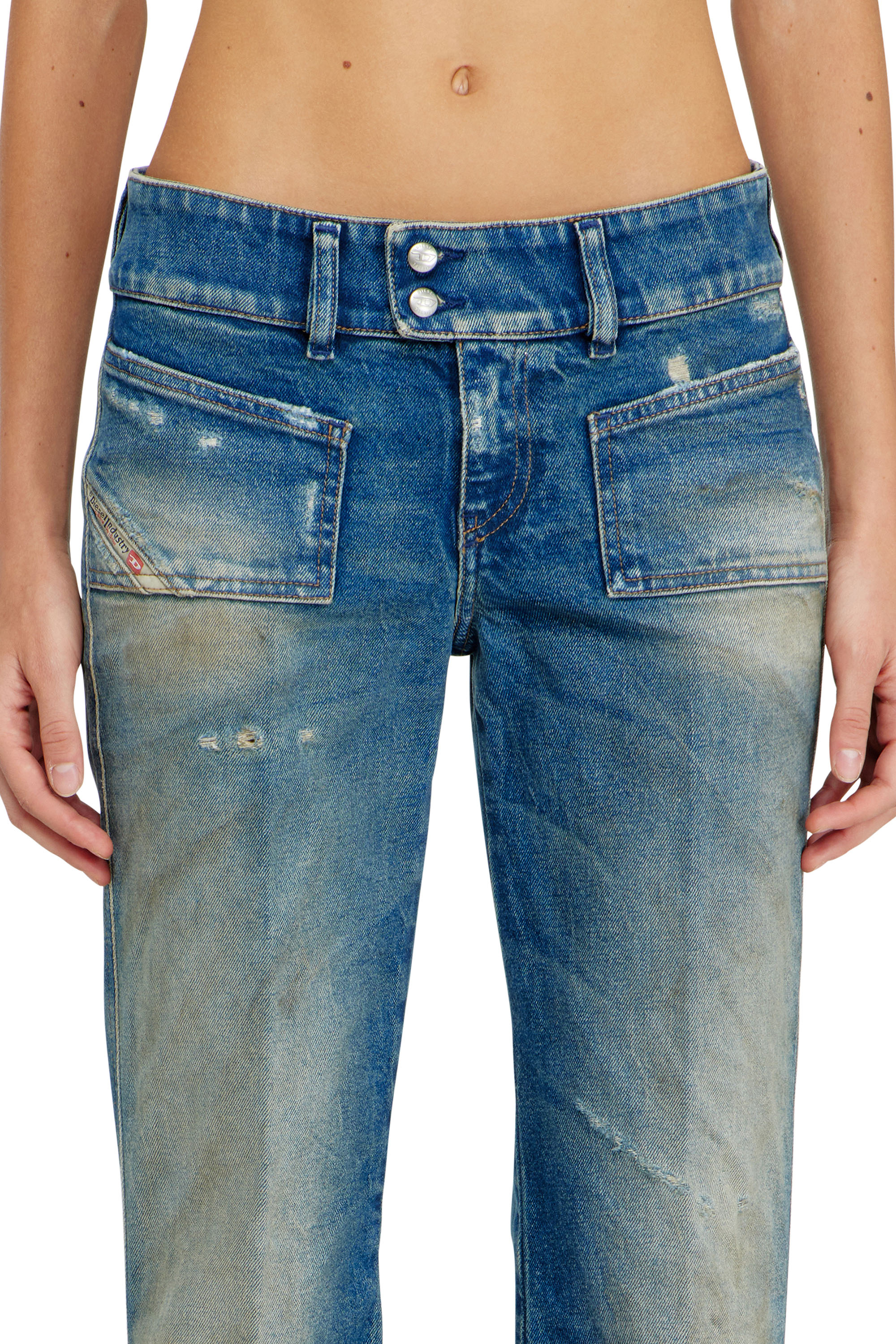 Diesel - Bootcut Jeans D-Hush 09N40 Femme, Bleu moyen - Image 4