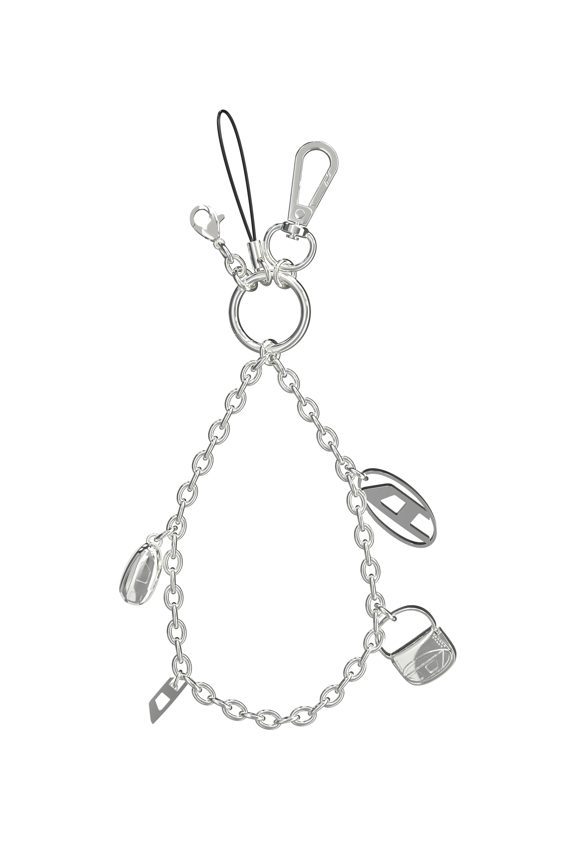 Diesel - 60456  PHONE CHARM, Charm pour téléphone & support pour charm & cache anti-poussière Mixte in Gris argenté - 1