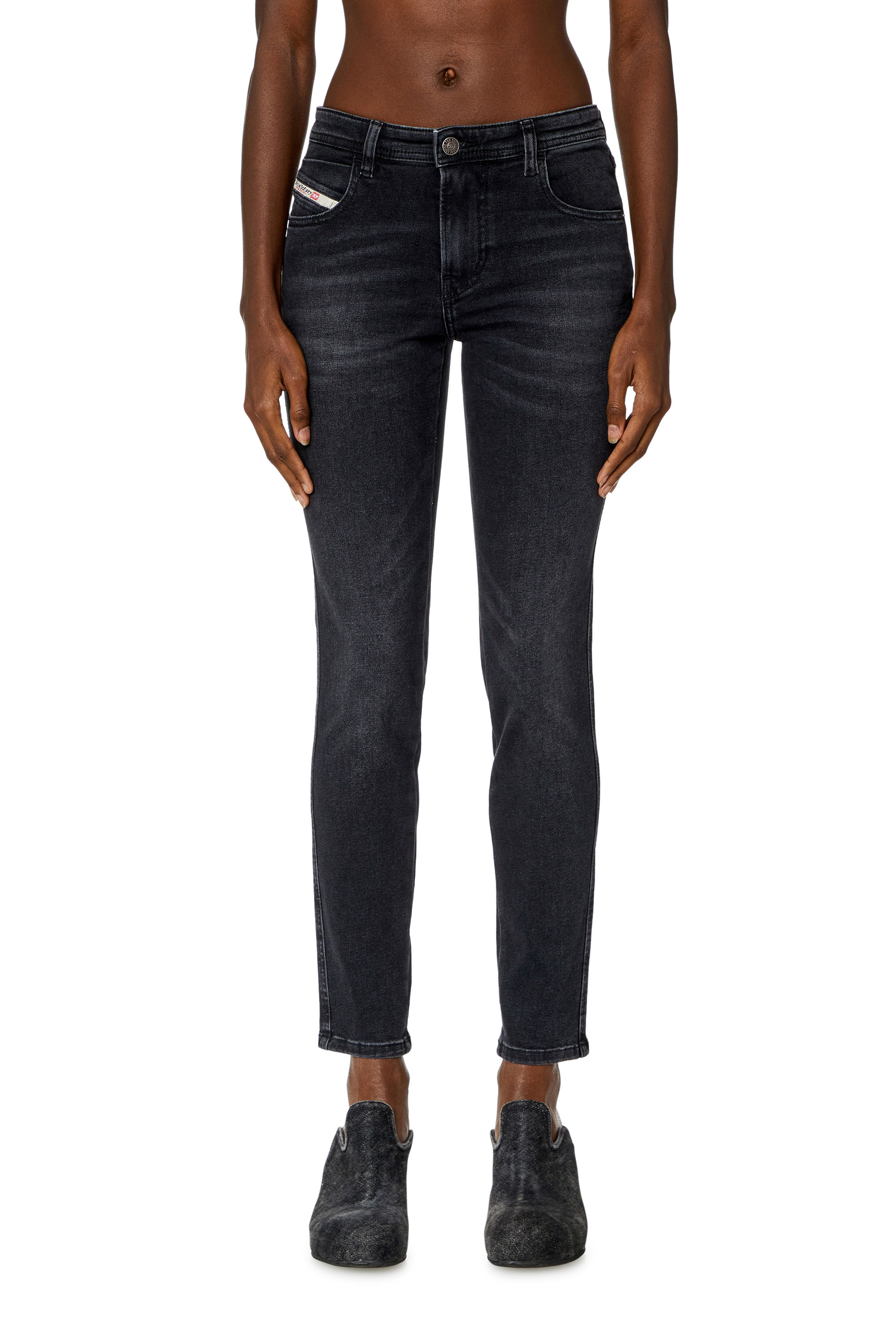 Diesel - Skinny Jeans 2015 Babhila 0PFAS Femme, Noir/Gris fonc&eacute; - Image 3