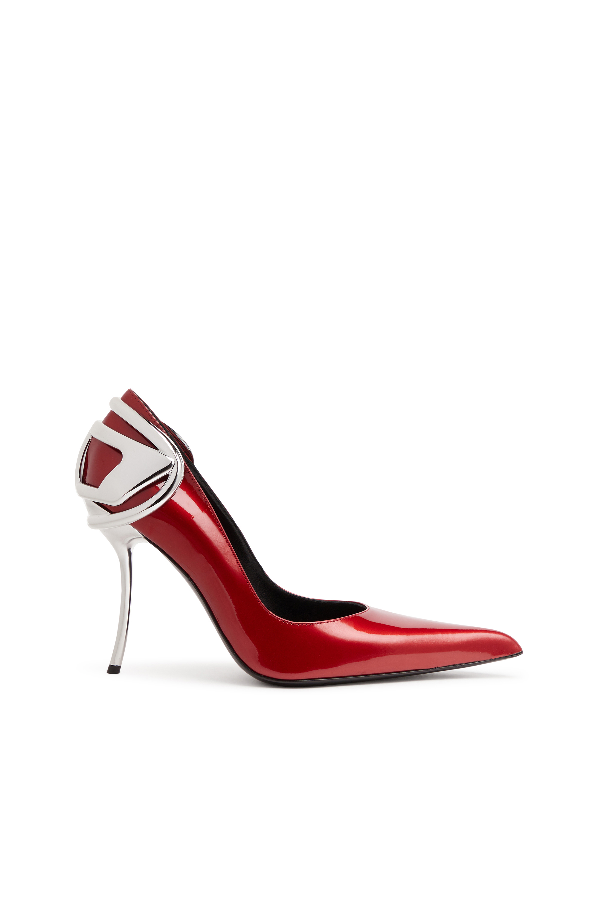 Diesel - D-TEN&HALF P, D-Ten&Half-Escarpins en cuir verni avec talon Oval D Femme in Rouge - 1