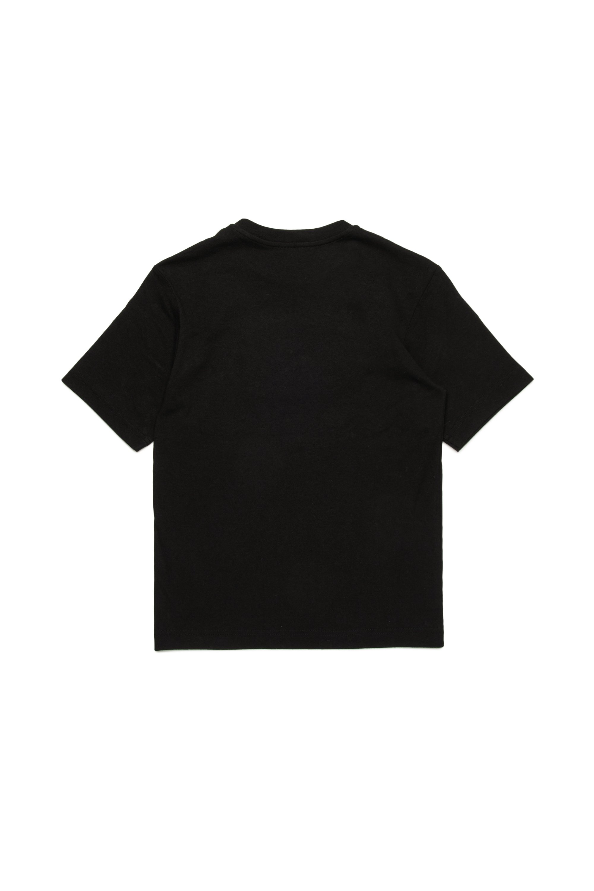 Diesel - TJUSTBIGOVAL OVER, Homme T-shirt avec logo contour Oval D in Noir - Image 2