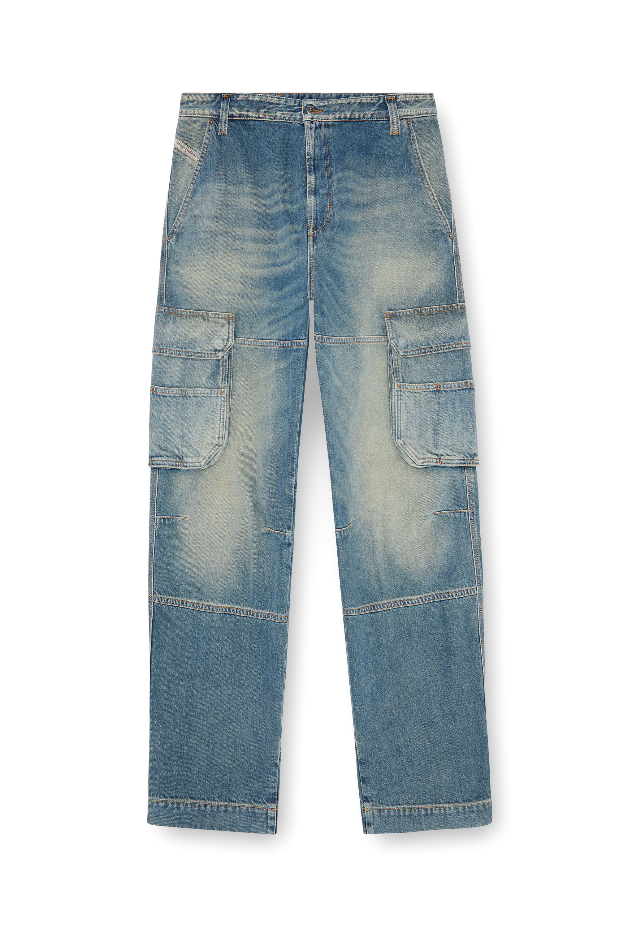 Diesel - Homme Straight Jeans D-Fish 09J83, Bleu Clair - Image 3