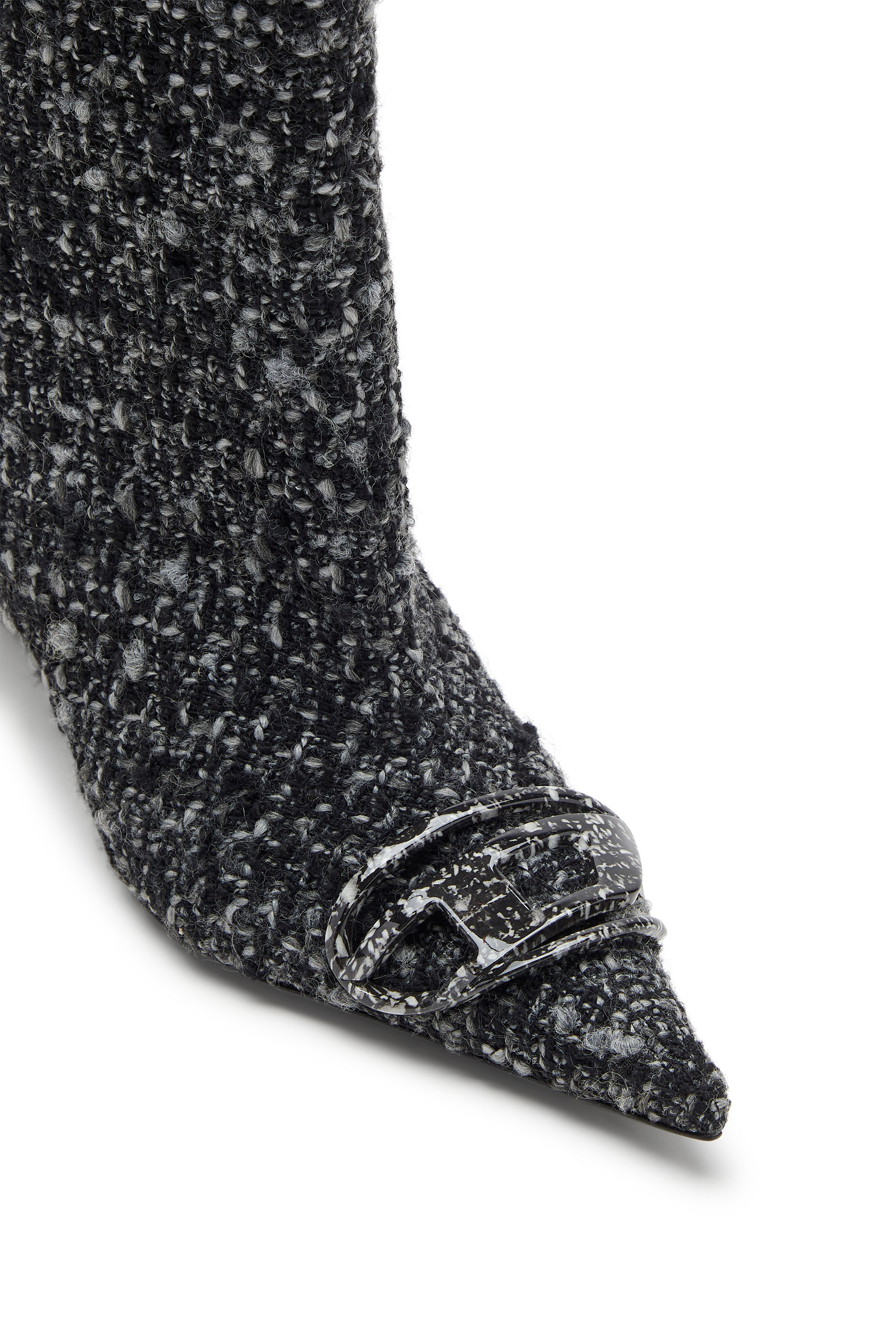 Diesel - D-VENUS 40 KB TUBE, Bottes hauteur genou en bouclé Femme in Noir - 5