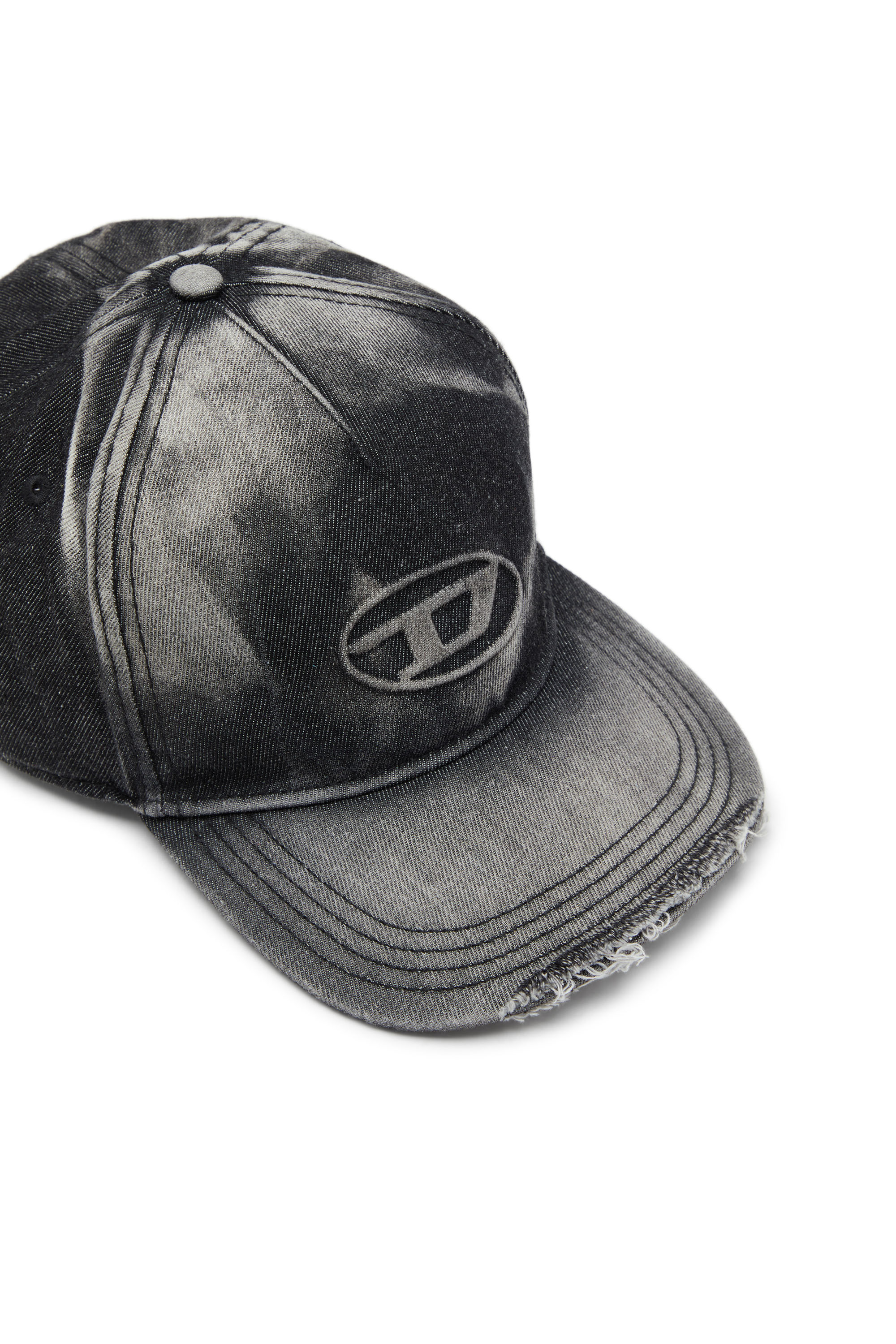 Diesel - C-SEYMON-BLACK, Casquette de baseball en denim effet « destroyed » Homme in Noir - 3