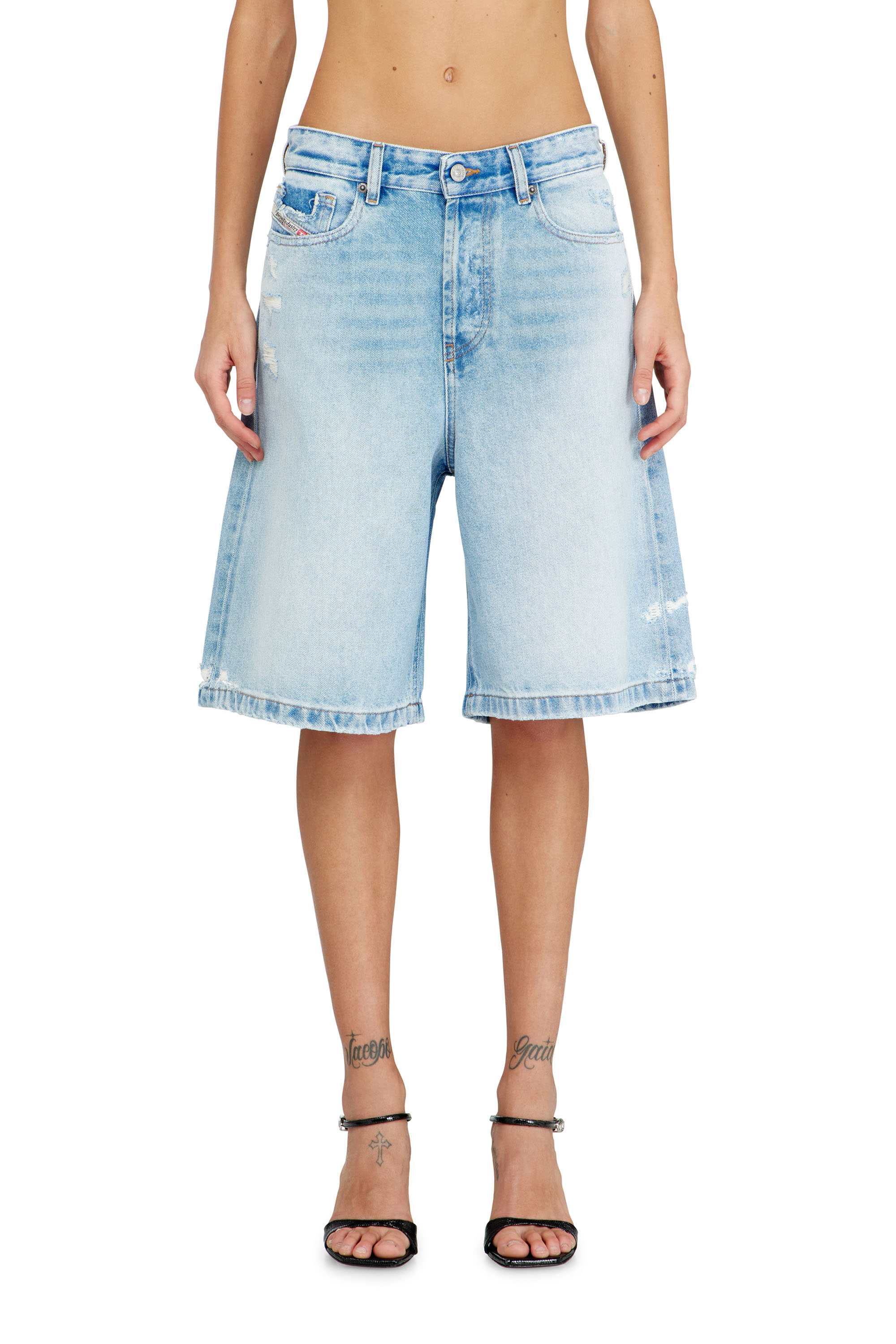 Diesel - DE-SIRE-SHORT, Short en denim d&eacute;truit Femme in ToBeDefined - 3
