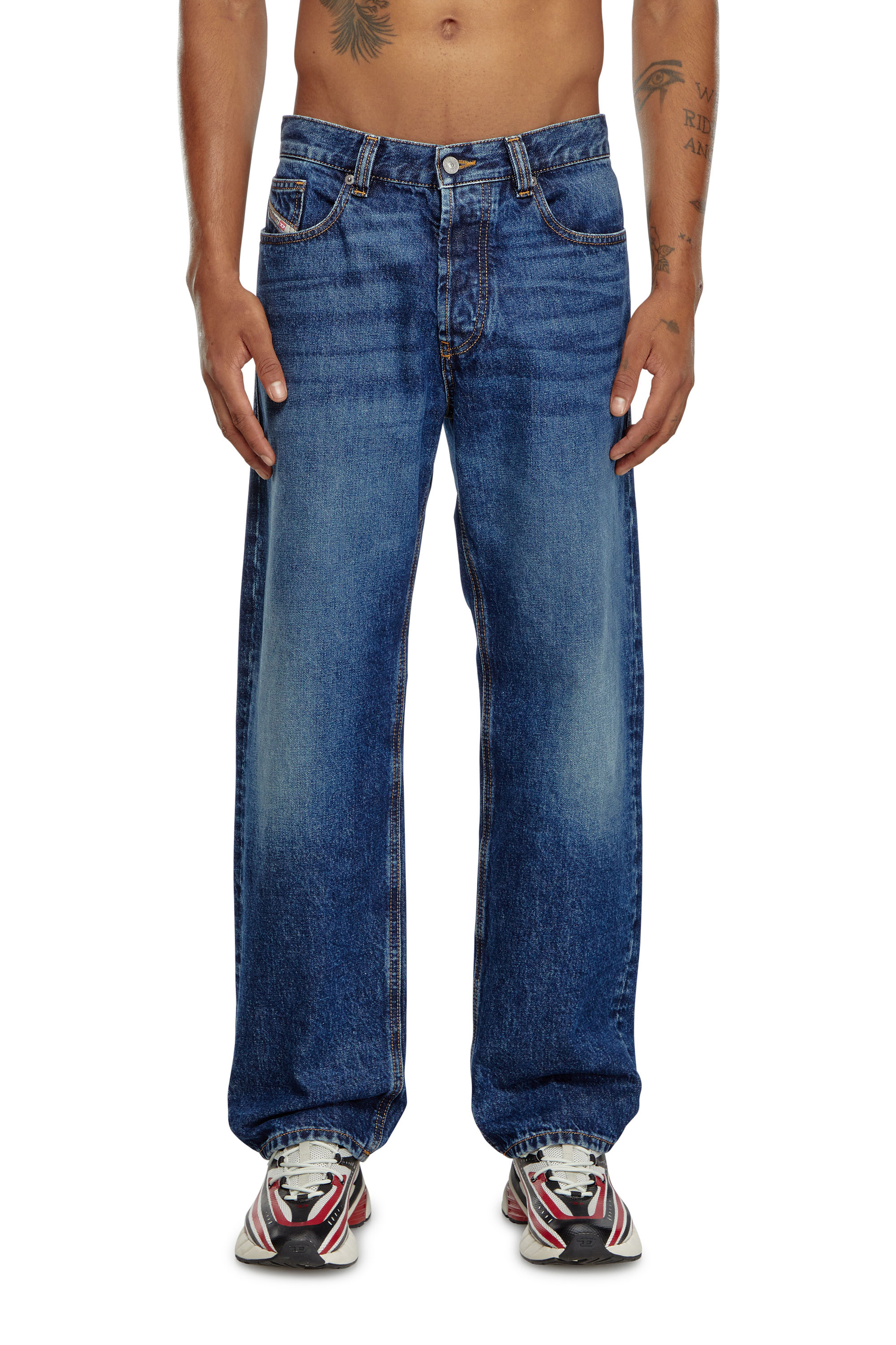 Diesel - Regular Jeans 2010 D-Macs 09I27 Homme, Bleu Foncé - Image 2