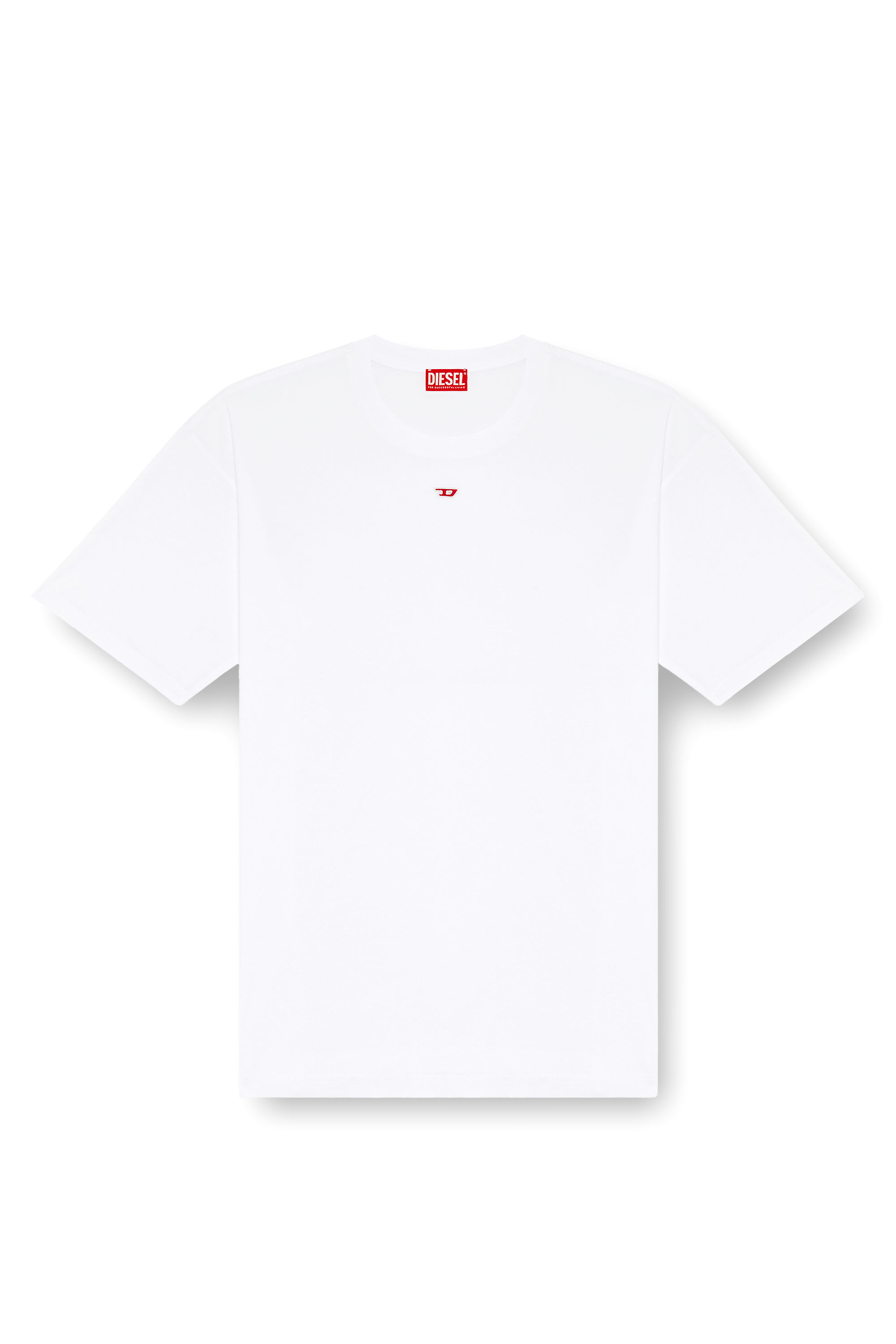 Diesel - T-BOXT-D, T-shirt avec empiècement D brodé Mixte in Blanc - 4