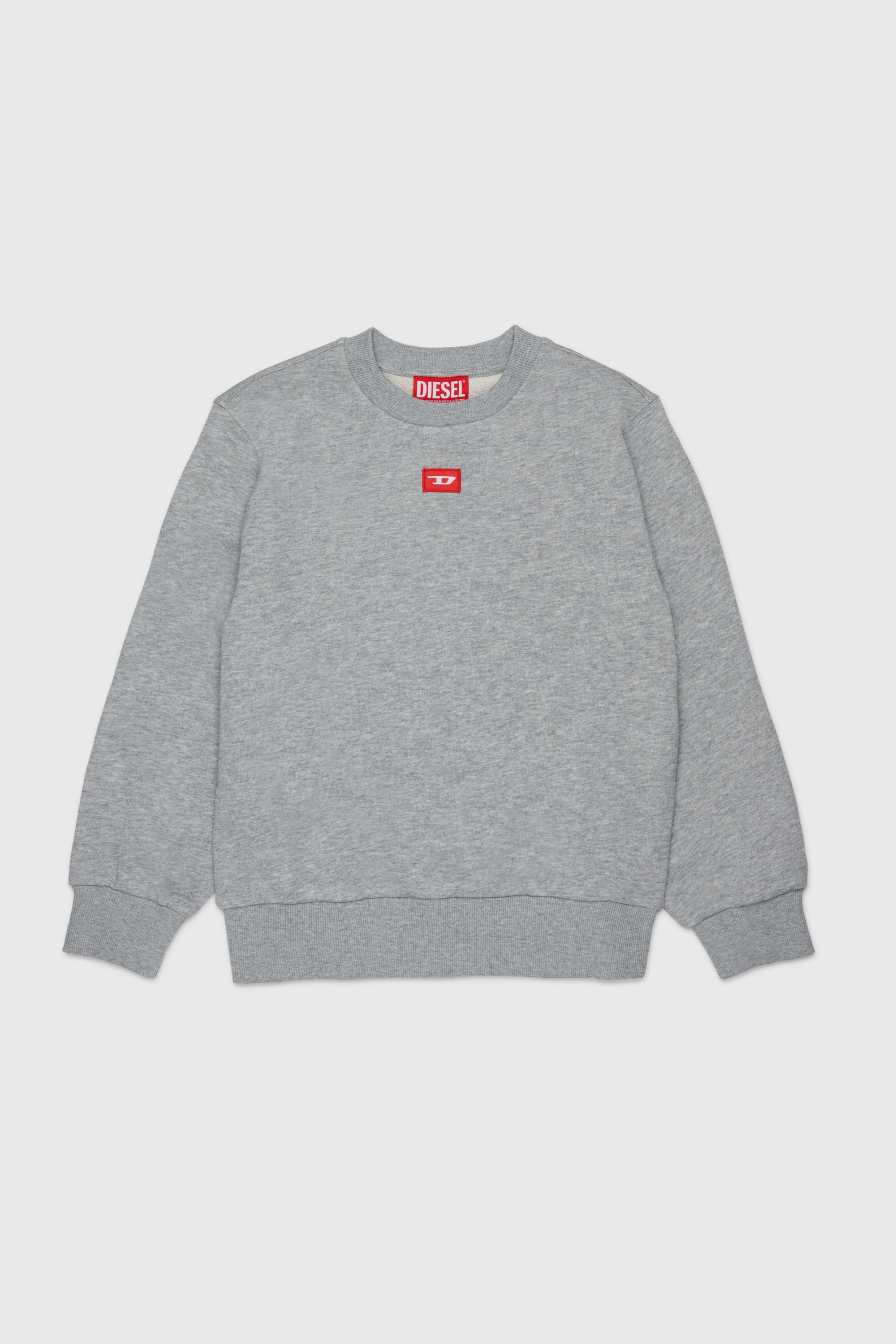 Diesel - SXGIN OVER, Sweat-shirt avec petit &eacute;cusson logo Mixte in Gris - 1