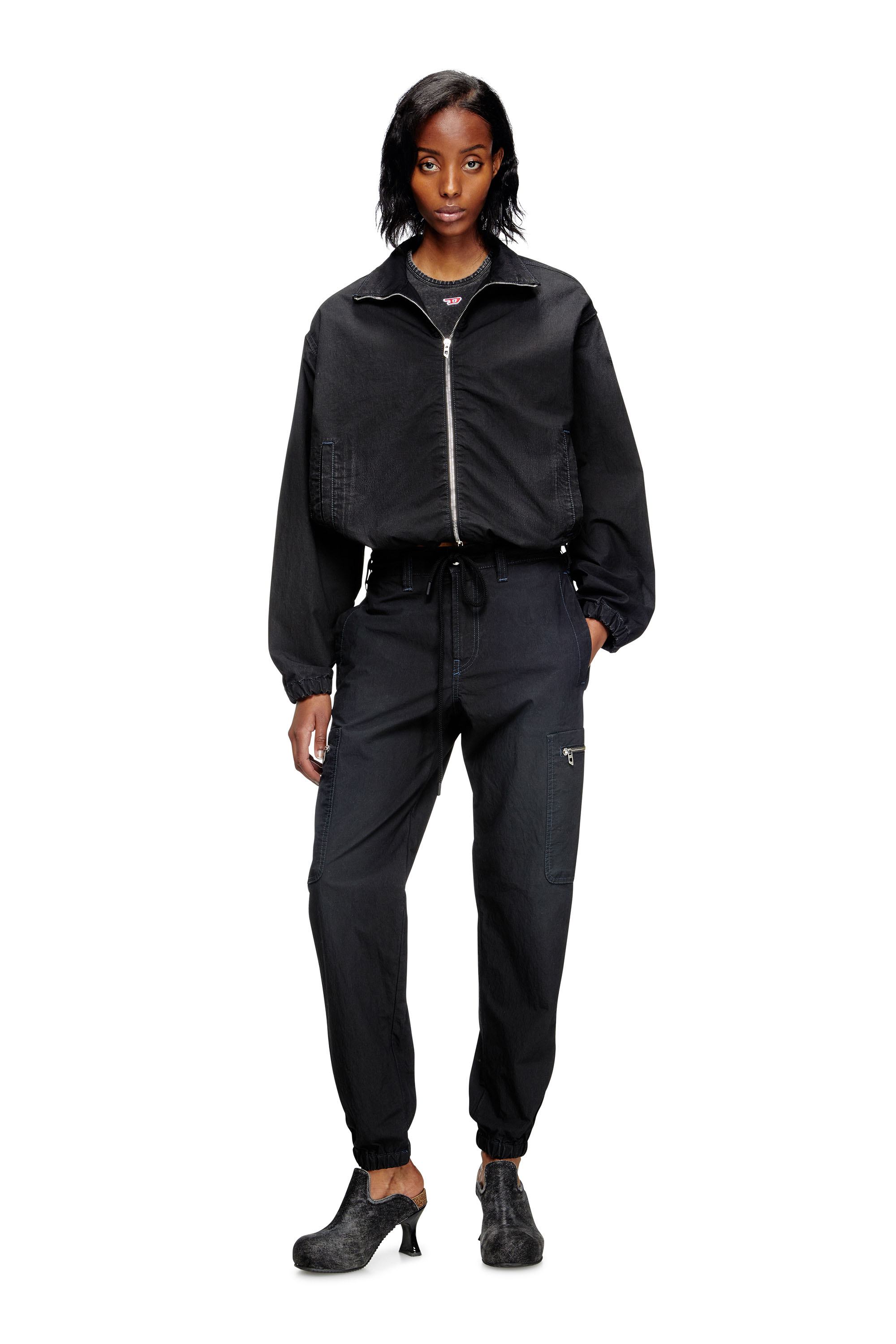 Diesel - Slim D-Lab JoggJeans® 068SJ Mixte, Noir/Gris foncé - Image 2