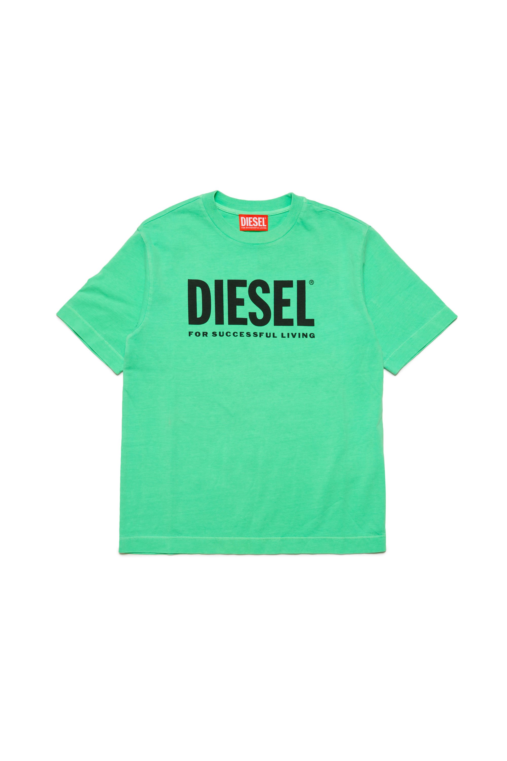 Diesel - TNUCI OVER, Mixte T-shirt avec logo Diesel For Successful Living in Vert - Image 1