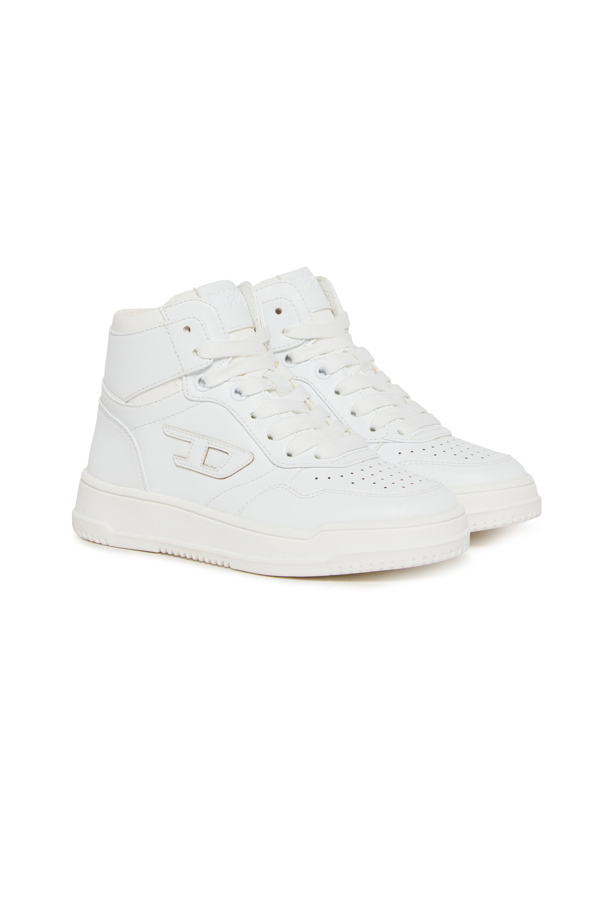 Diesel - S-COU-HI, S-COU-HI-Baskets montantes avec d&eacute;tail D Mixte in Blanc - 2
