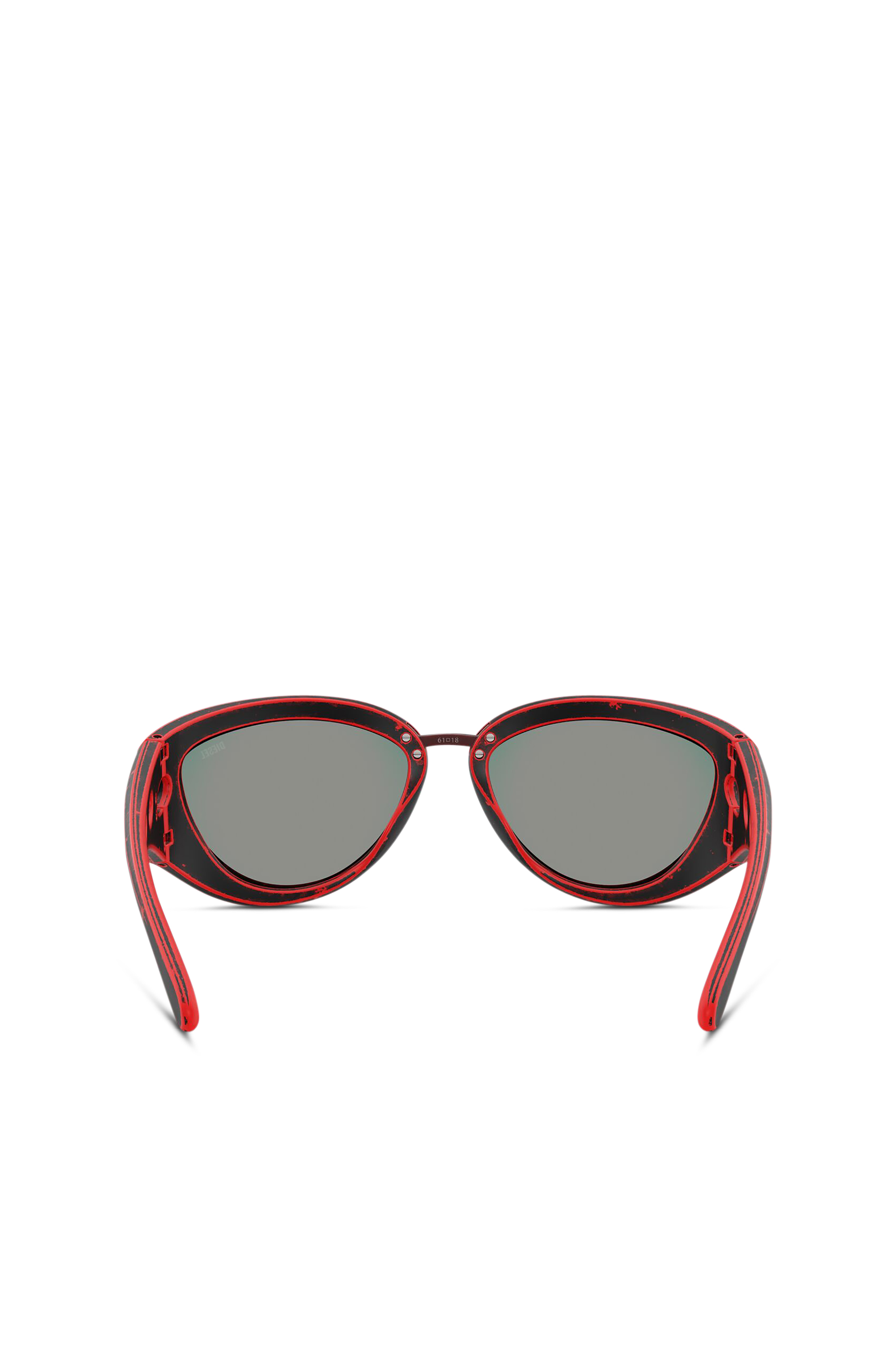 Diesel - 0DL3007U, Lunettes de soleil style œil de chat Mixte in Rouge - 3