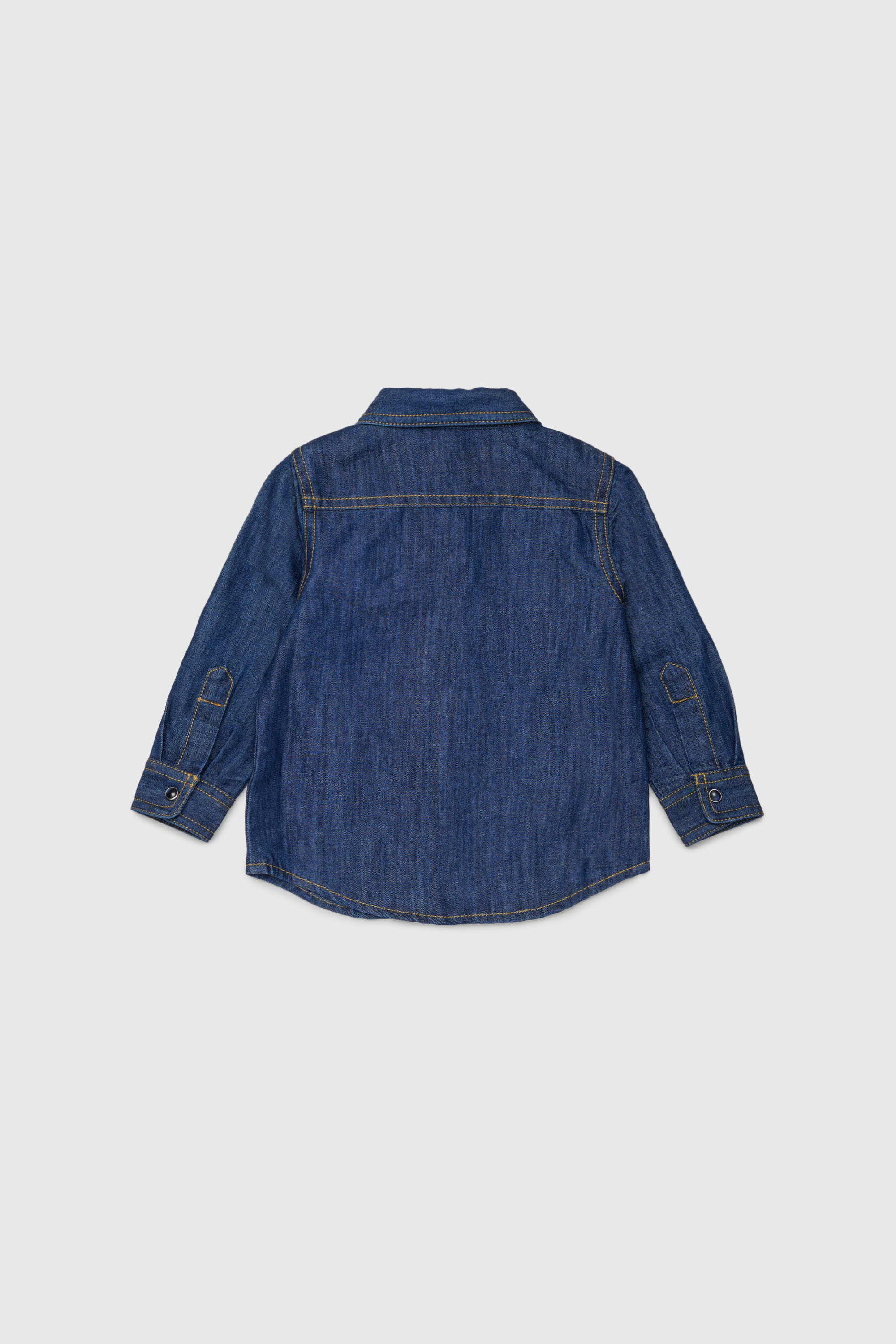 Diesel - CARTOB, Chemise en denim avec broderie logo Homme in Bleu - 2