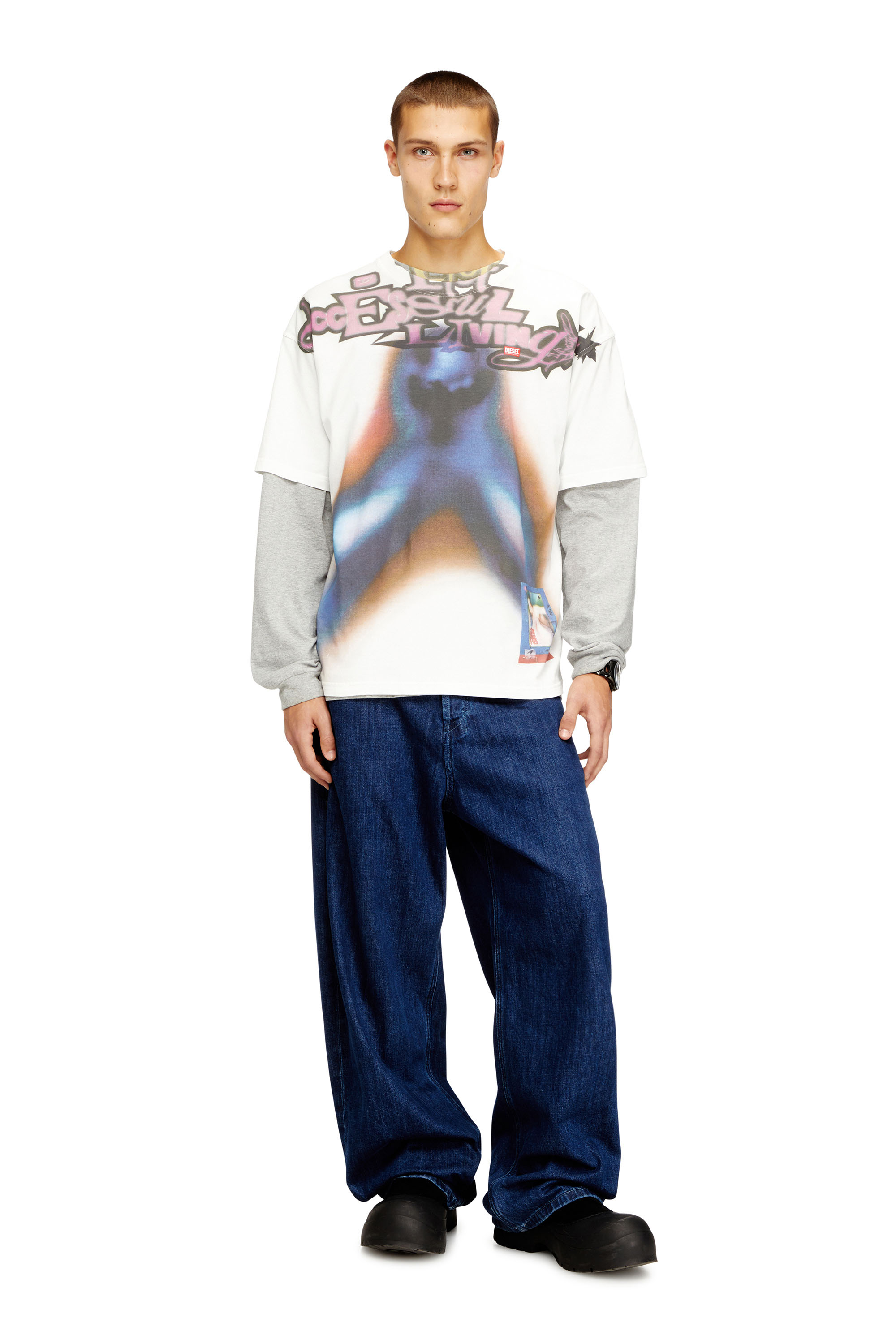 Diesel - T-BOXT-V13, T-shirt en coton décontractée avec impression numérique Homme in Polychrome - 2