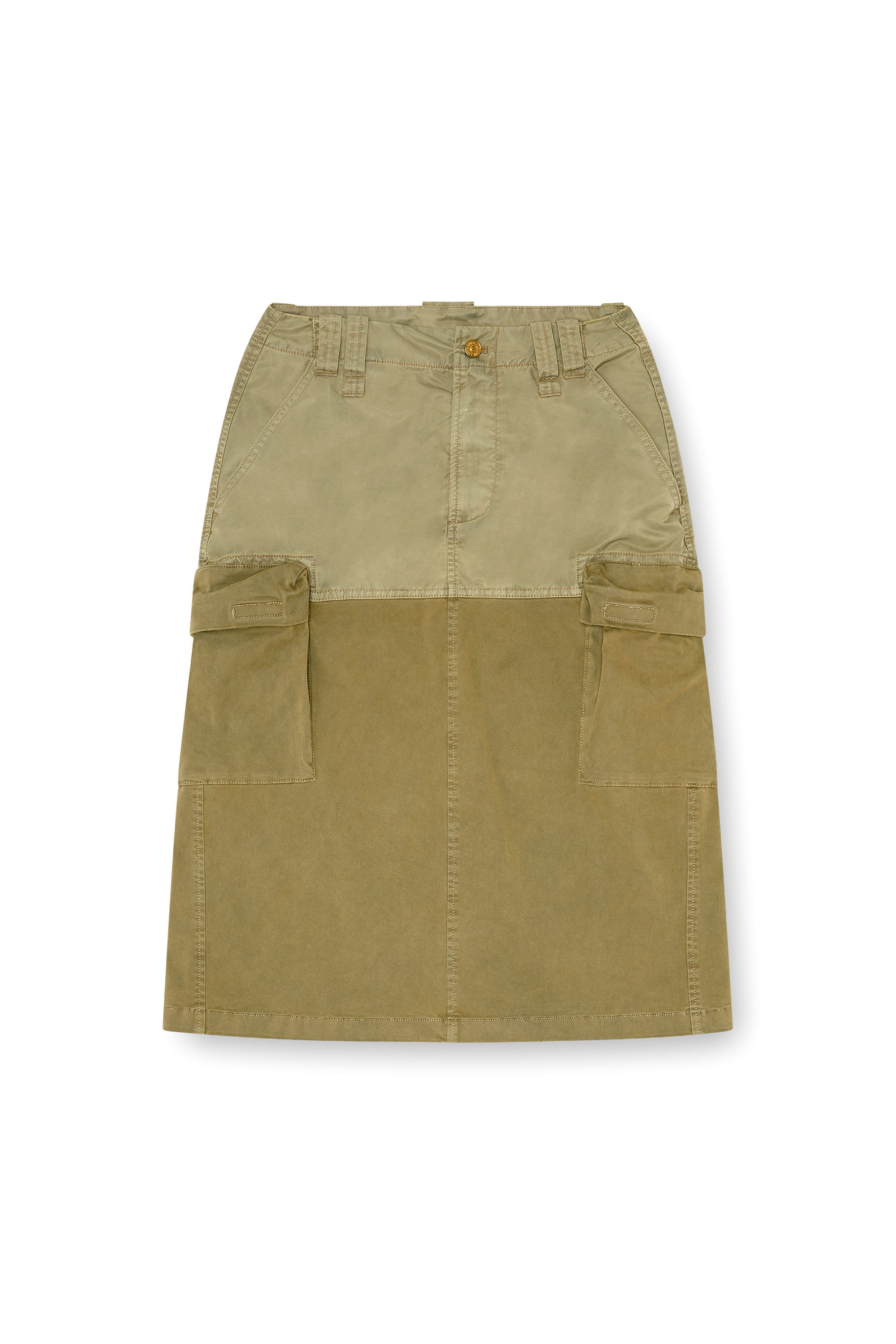 Diesel - O-DELE, Woman's Cargo midi skirt in cotton and nylon in null - 4