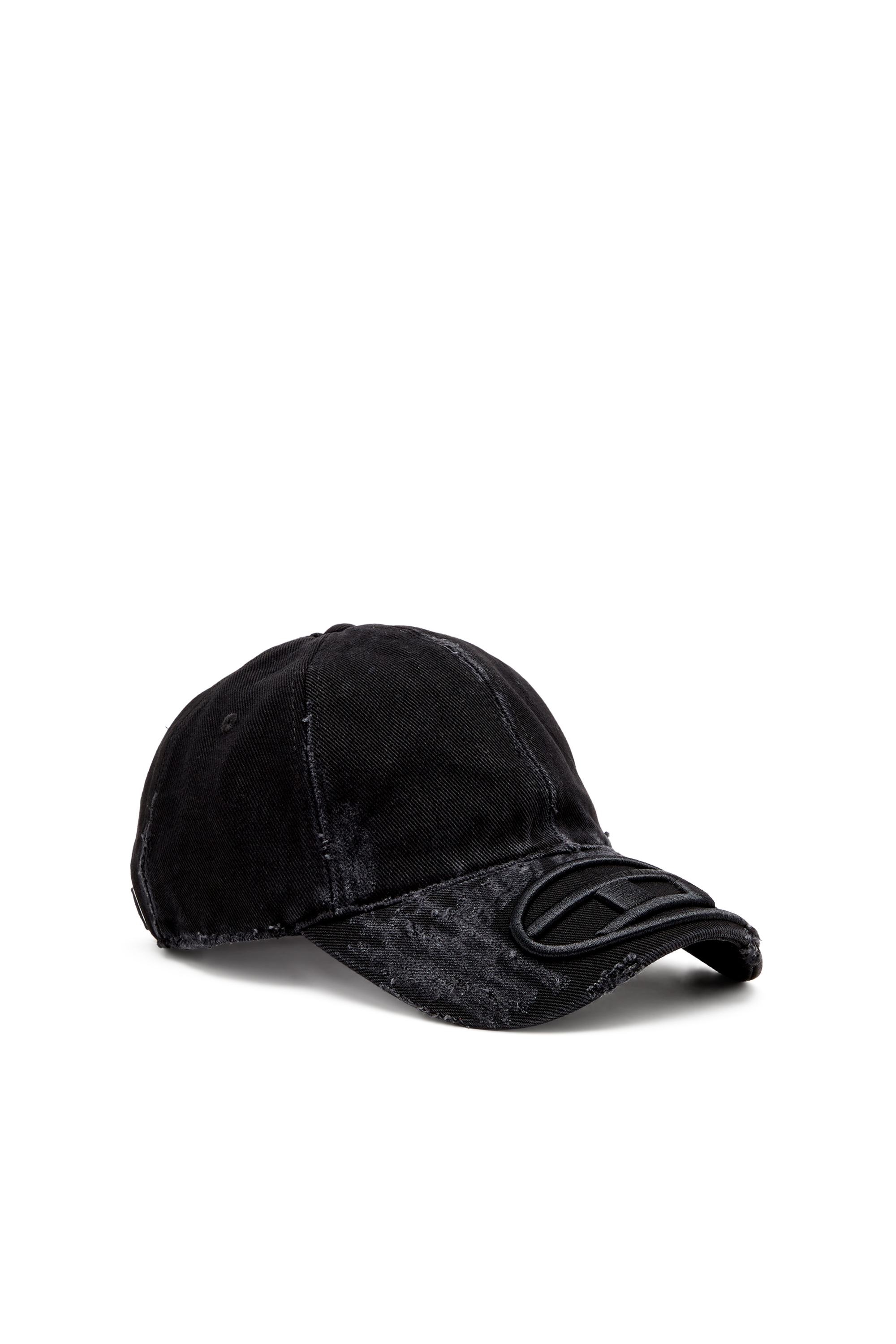 Diesel - C-ODY, Casquette de baseball en denim vieilli Homme in Noir - 1