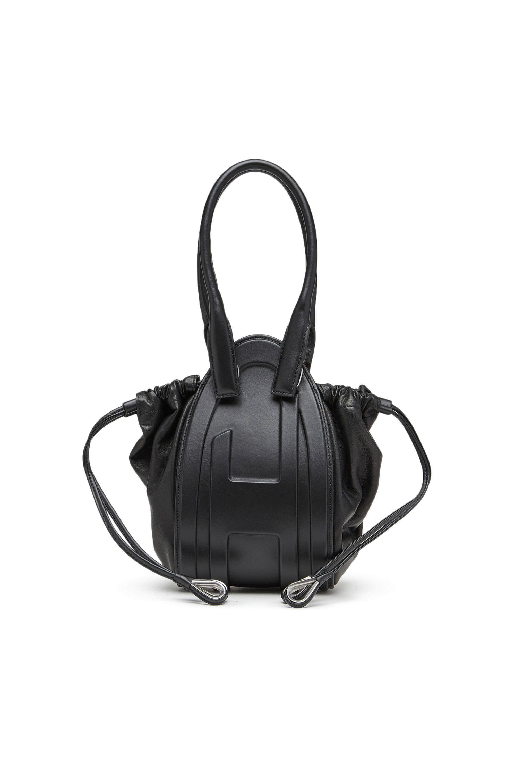 Diesel - 1DR-FOLD XS, 1DR-Fold XS-Sac &agrave; main avec logo oval en cuir nappa Femme in Noir - 1