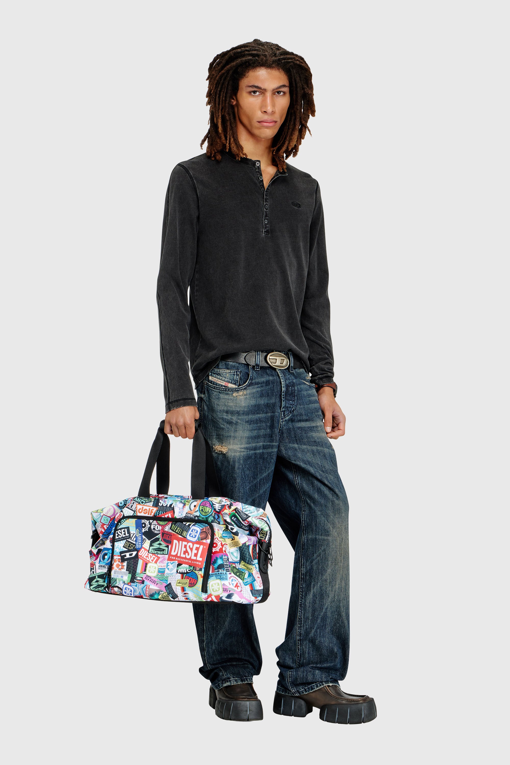 Diesel - DIESEL PC PRINTED DUFFLE-STICKERS- DSB00, Sac de voyage pratique avec des autoc Mixte in Polychrome - 2