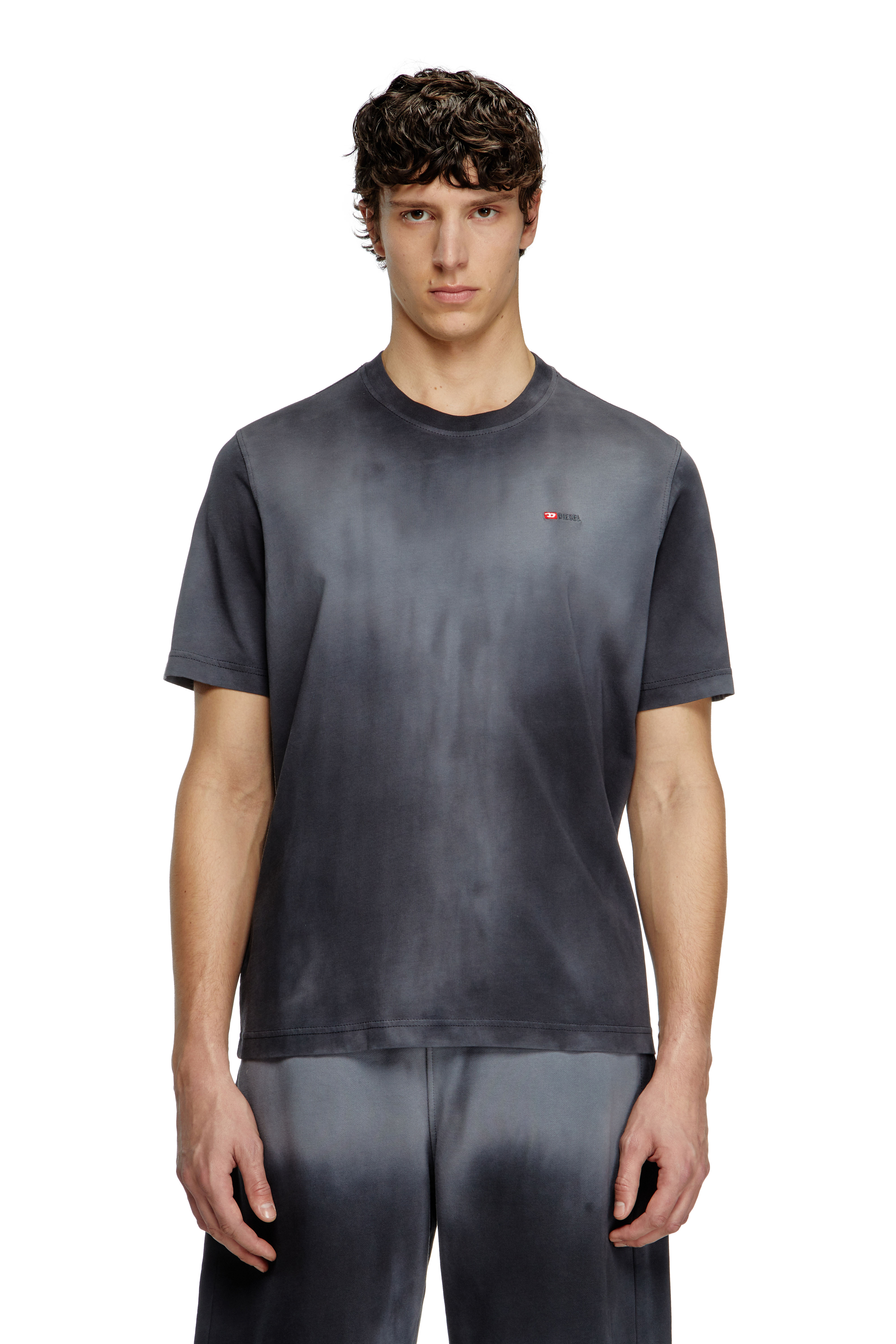 Diesel - T-ADJUST-R15, T-shirt délavé avec micro-logo brodé Homme in ToBeDefined - 1