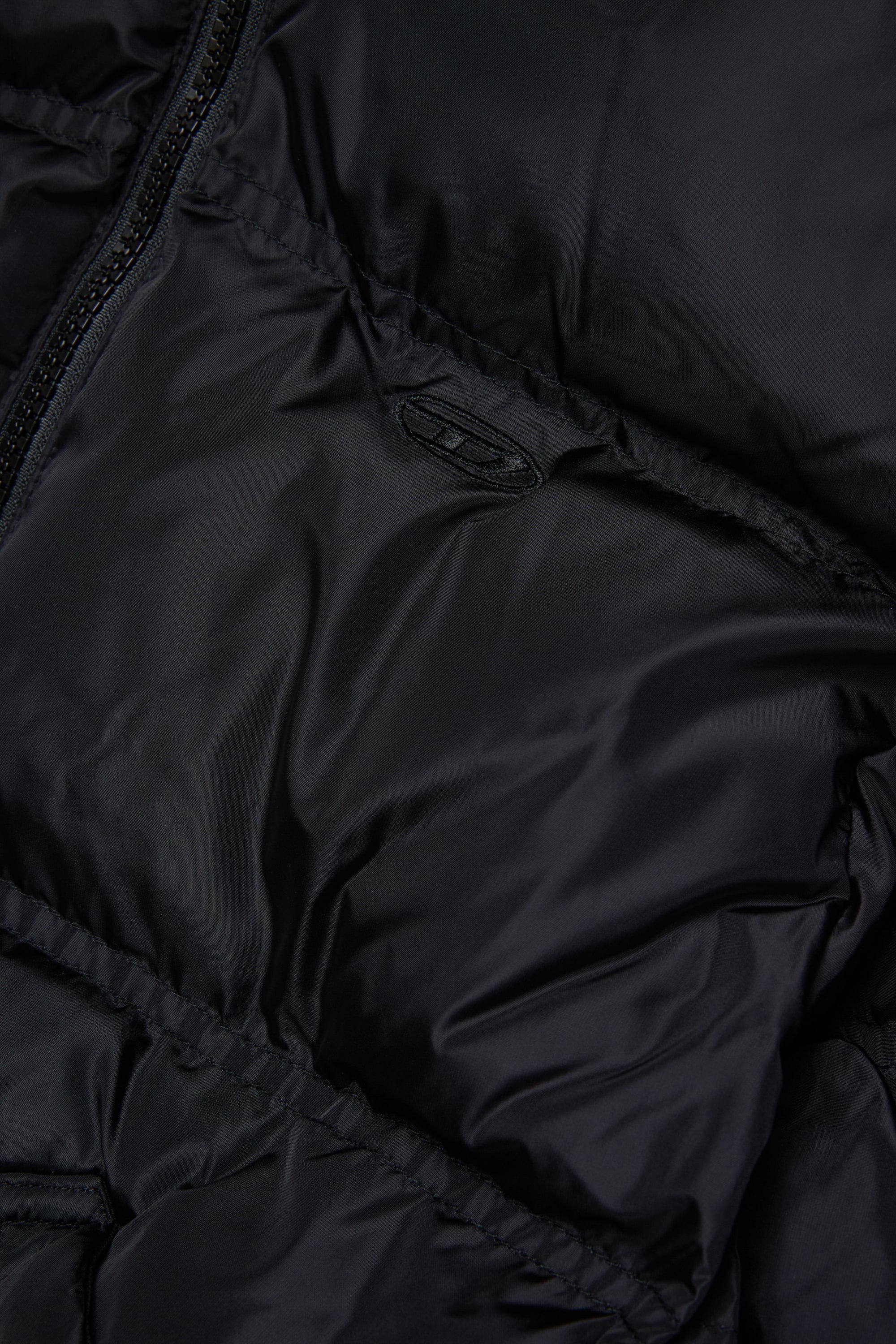 Diesel - JRIVONLONG, Manteau puffer avec poches oversize Mixte in Noir - 4