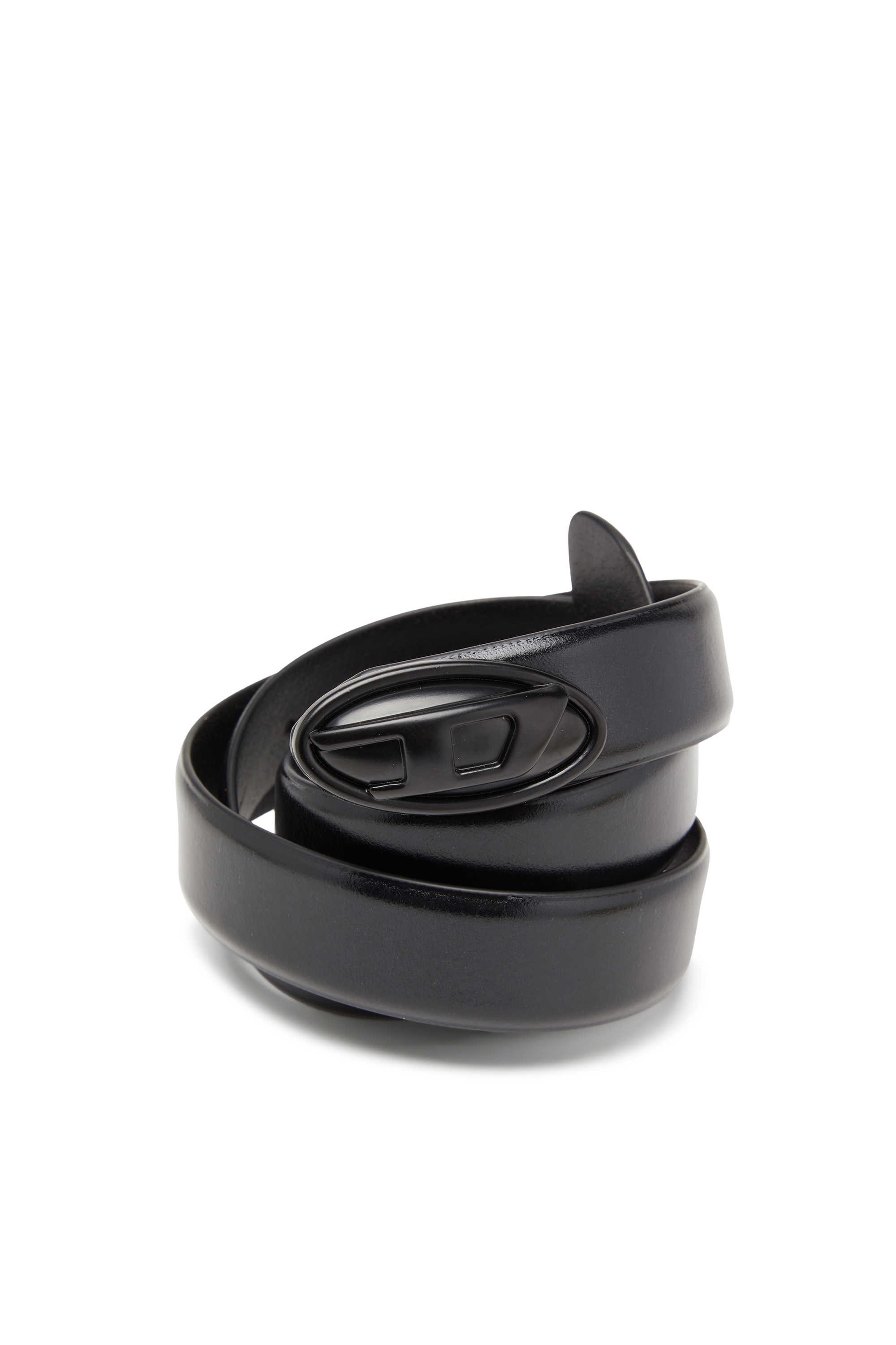 Diesel - B-DD, Ceinture en cuir de 2,4 cm avec boucle D ovale Femme in Noir - 3