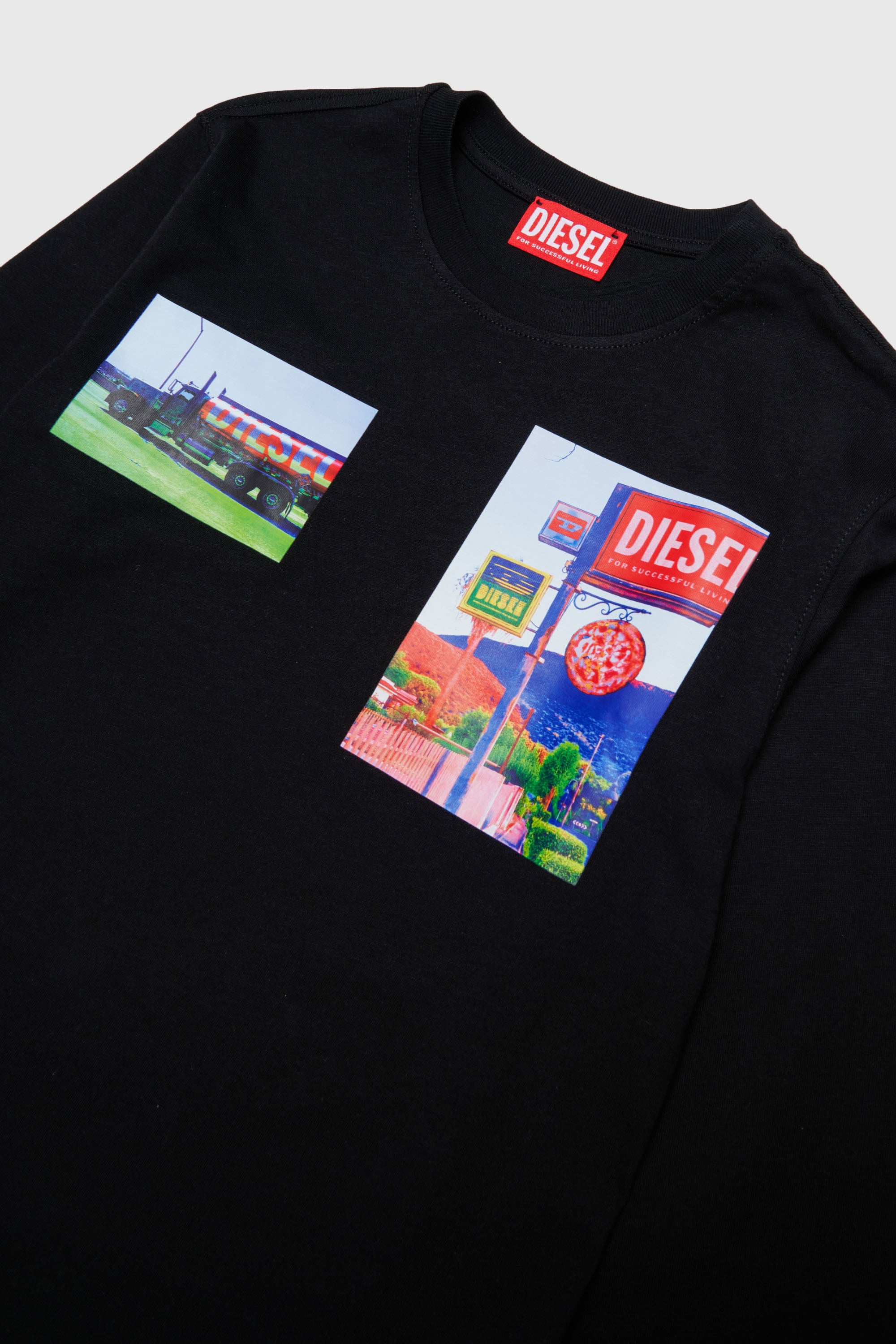 Diesel - TFORMY OVER, T-shirt &agrave; manches longues avec photo prints Homme in Noir - 3