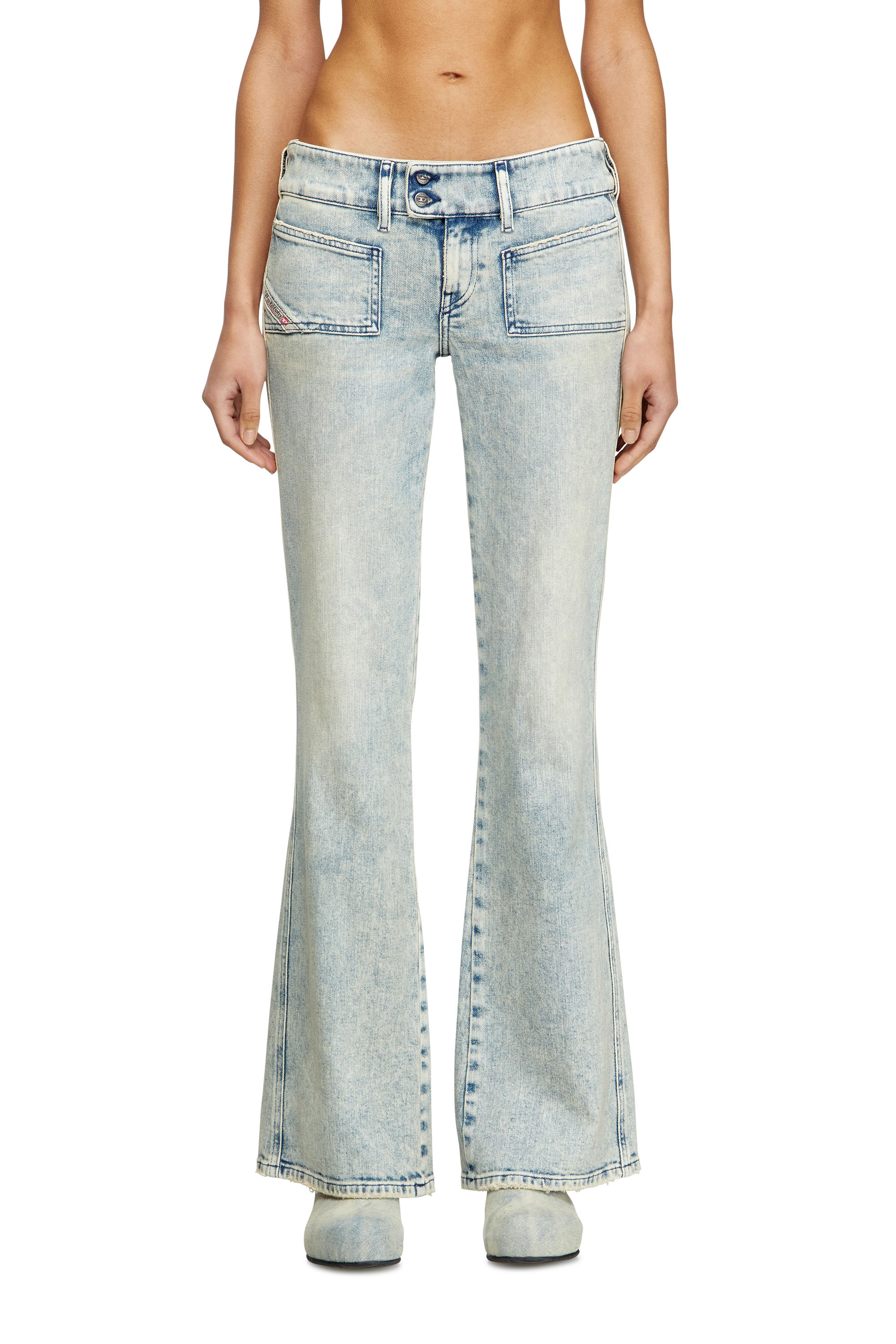 Diesel - Bootcut Jeans D-Hush 09L27 Femme, Bleu Clair - Image 1