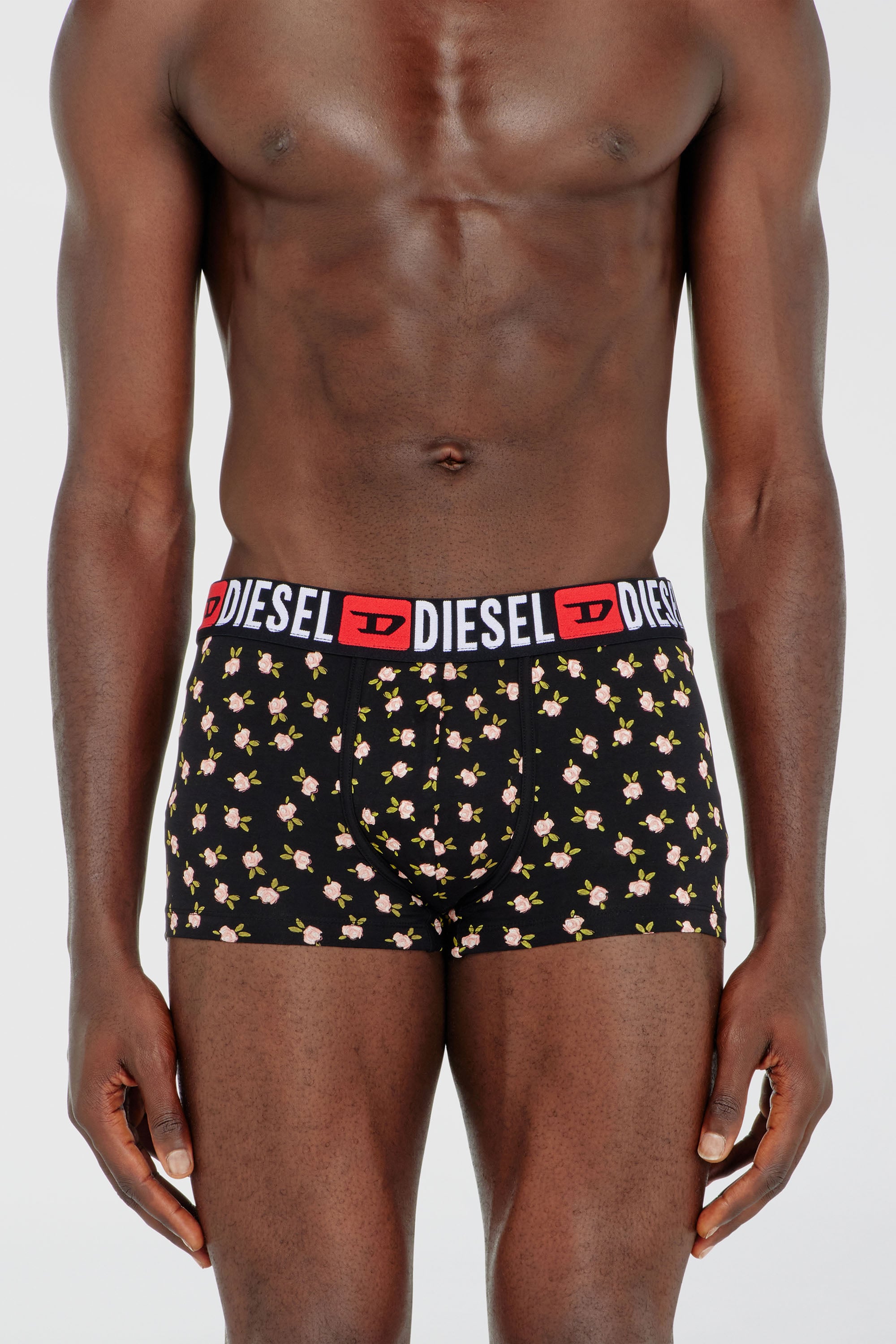 Diesel - UMBX-DAMIENTHREEPACK, Lot de trois trunks en coton stretch &agrave; motif floral Homme in Noir - 2