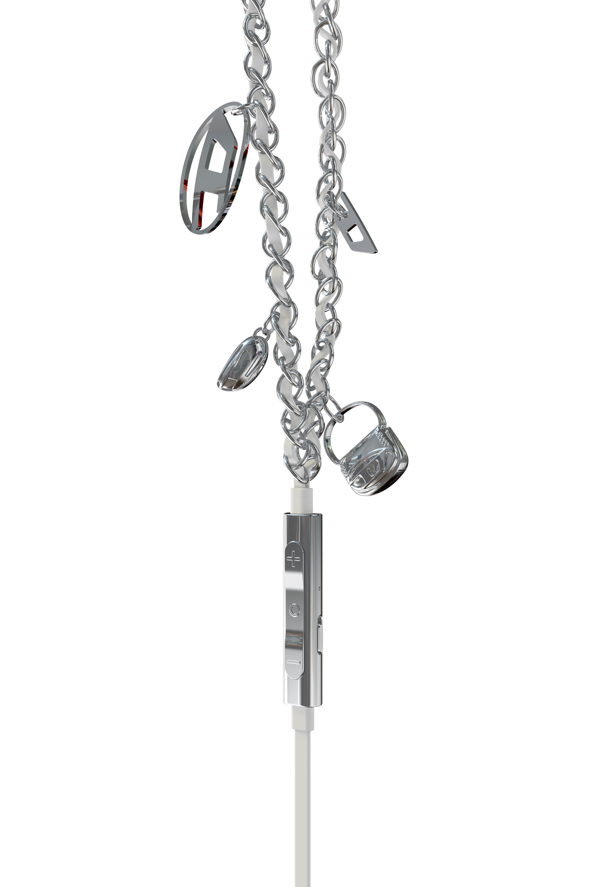 Diesel - 60458  WIRED EARBUDS WIRED EARBUDS, &Eacute;couteurs filaires et charms Mixte in Gris argent&eacute; - 4