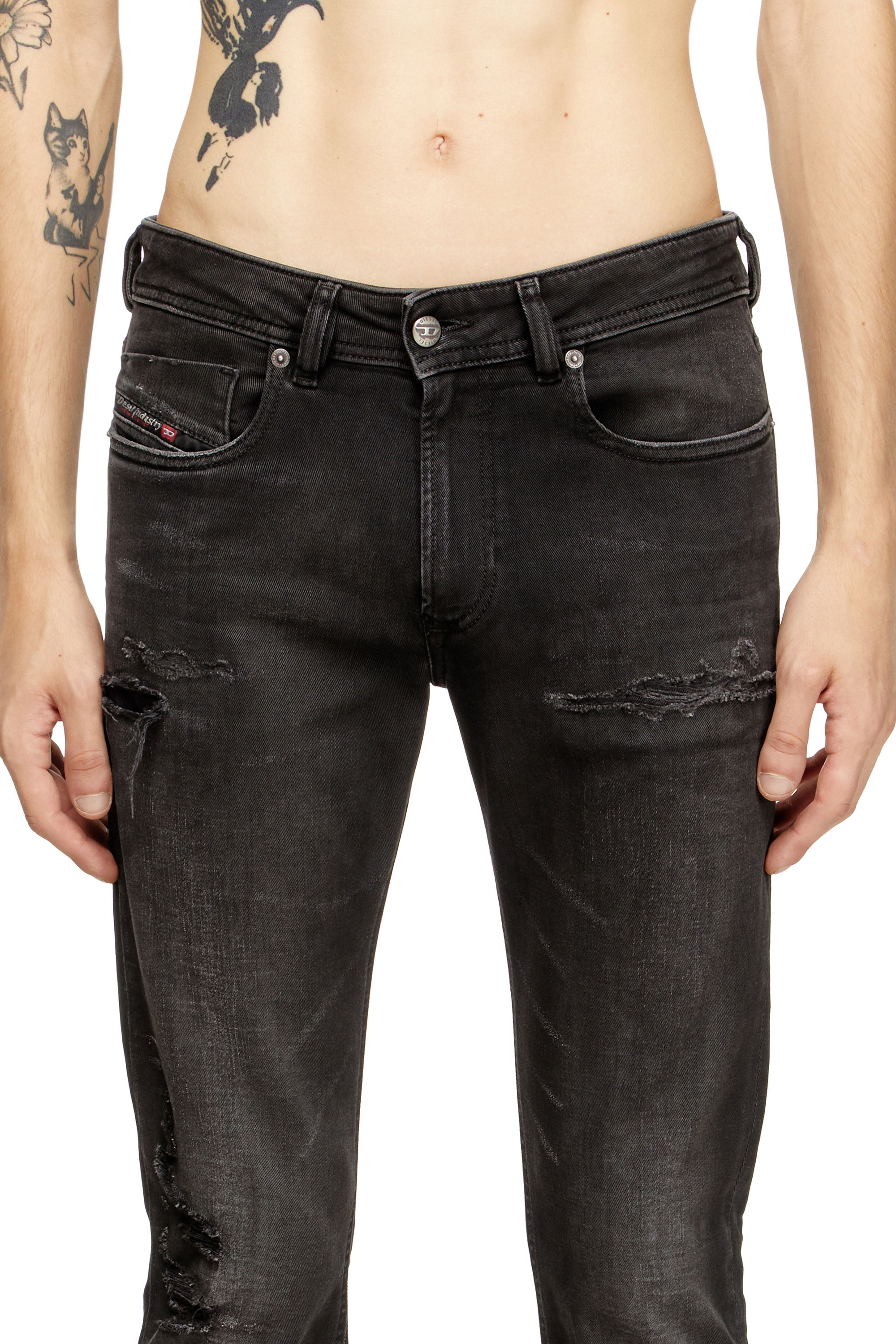 Diesel - Man's Skinny Jeans 1979 Sleenker 068SG, Black/Dark grey - 4