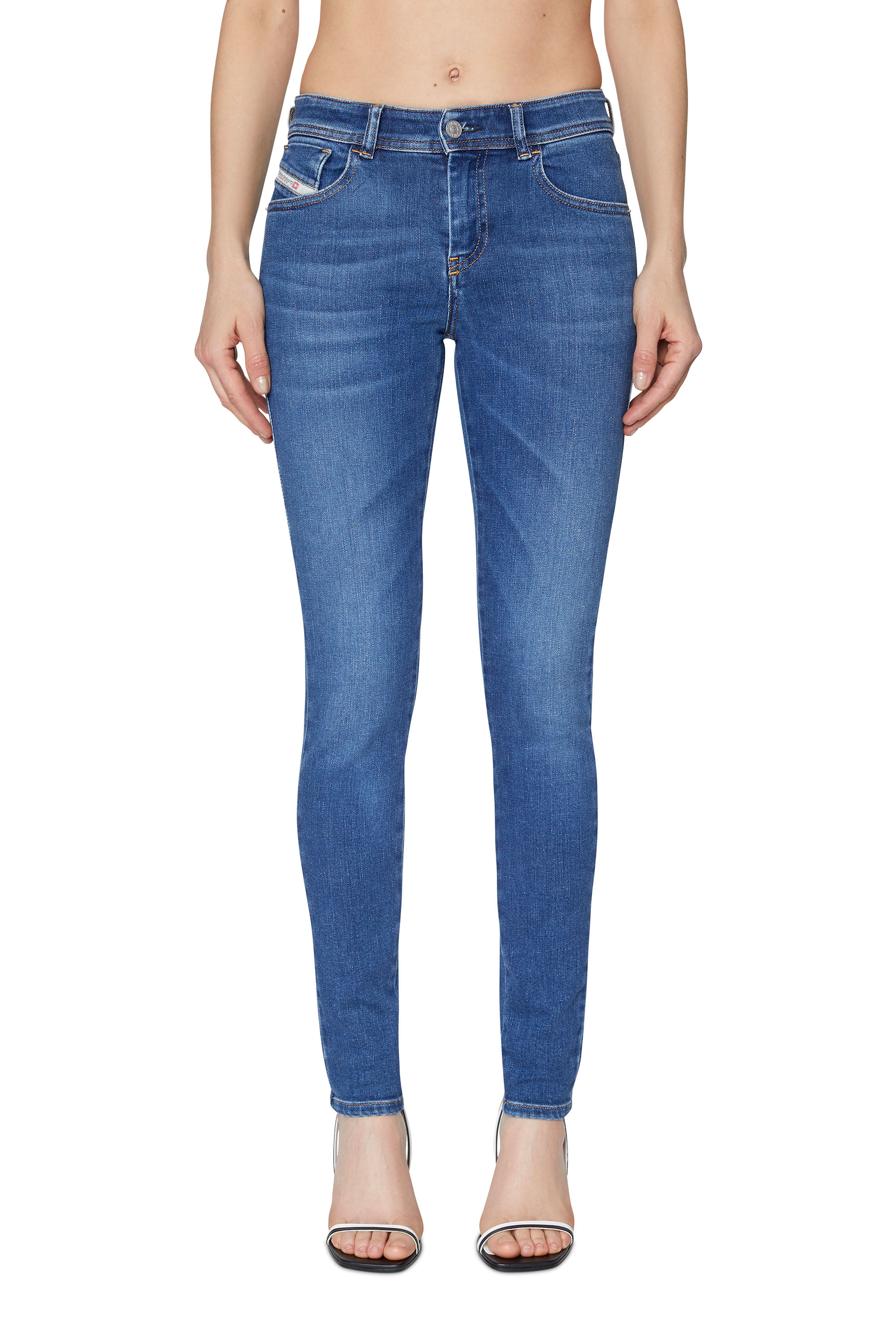 Diesel - Super skinny Jeans 2017 Slandy 09C21, Super skinny Jeans - 2017 Slandy Femme in Bleu - 3