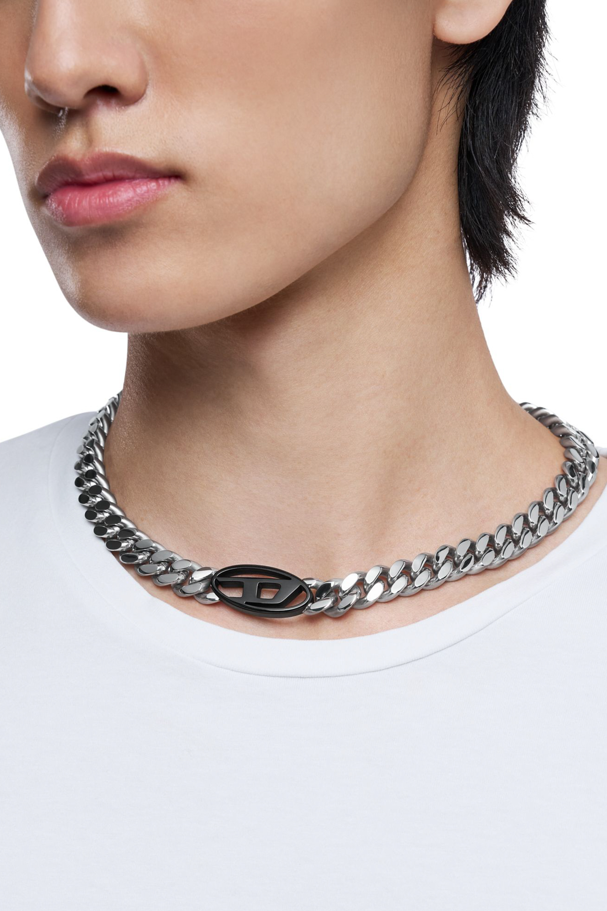 Diesel - DX1635931 JEWELLERY, Collier en acier inoxydable bicolore Mixte in Gris argenté - 4