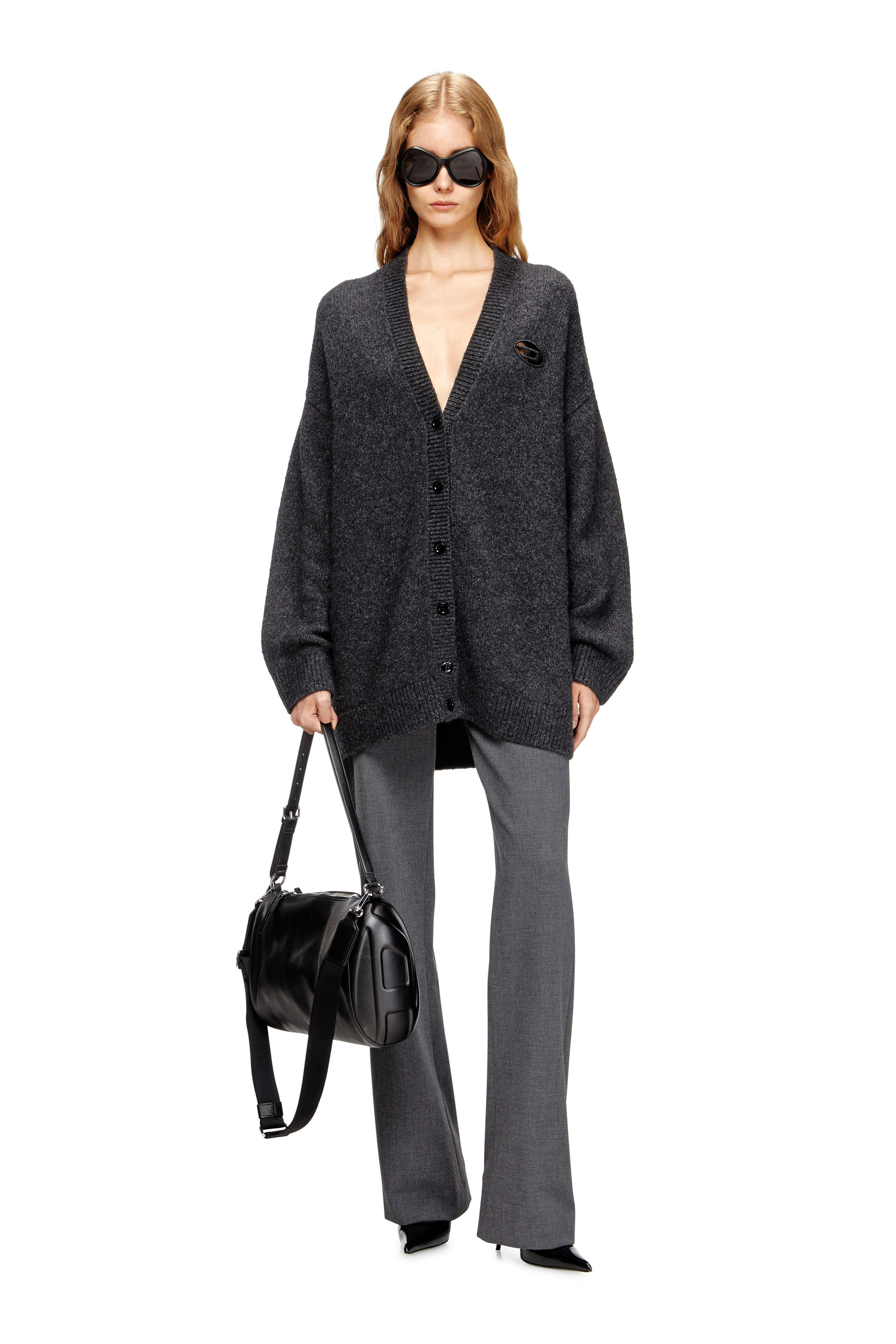 Diesel - LOAD-D SHOULDER BAG X, Load-D-Sac &agrave; bandouli&egrave;re avec c&ocirc;t&eacute;s &agrave; logo rigide Mixte in Noir - 2