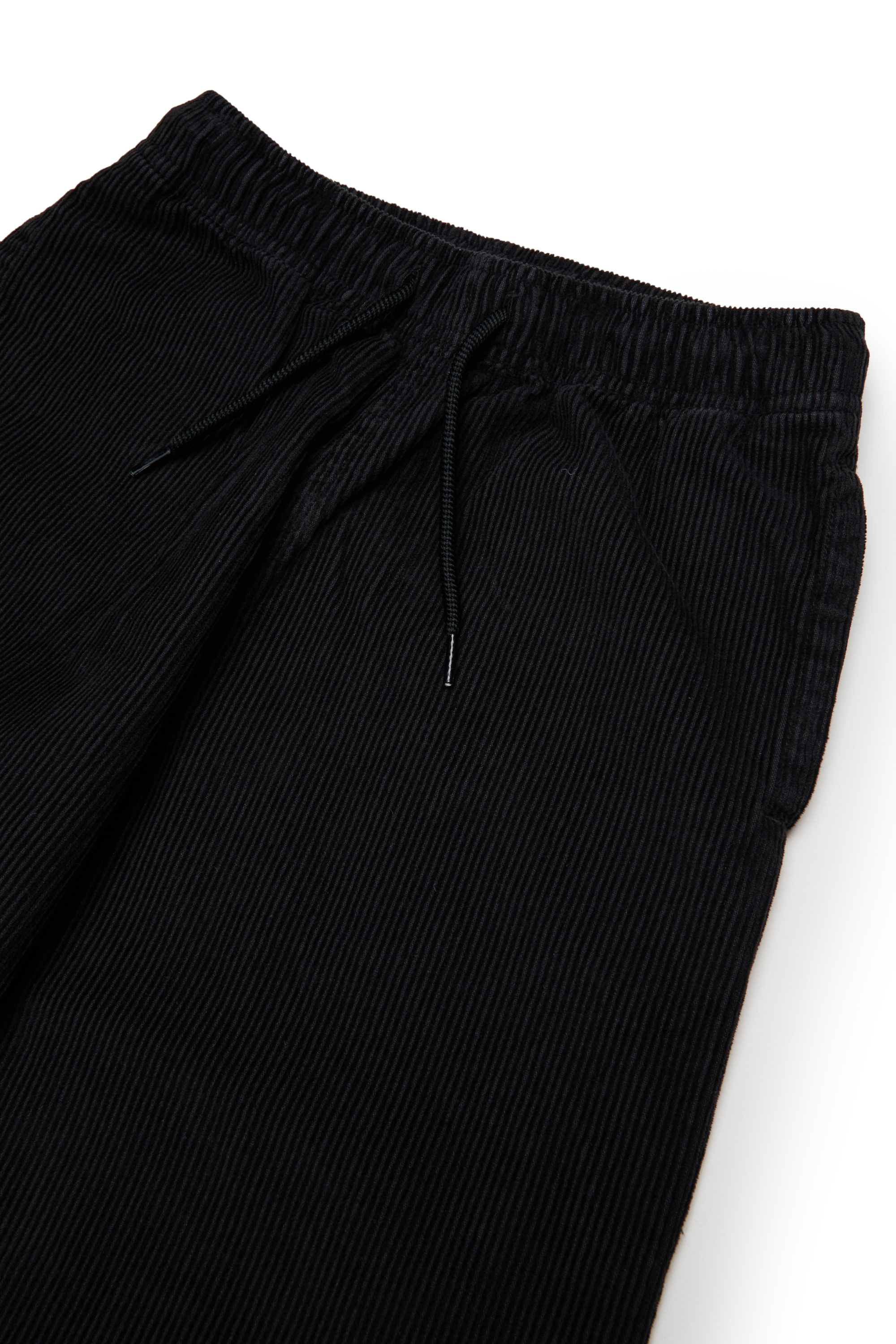 Diesel - PMILL, Pantalon en velours c&ocirc;tel&eacute; avec taille &agrave; coulisse Homme in Noir - 3