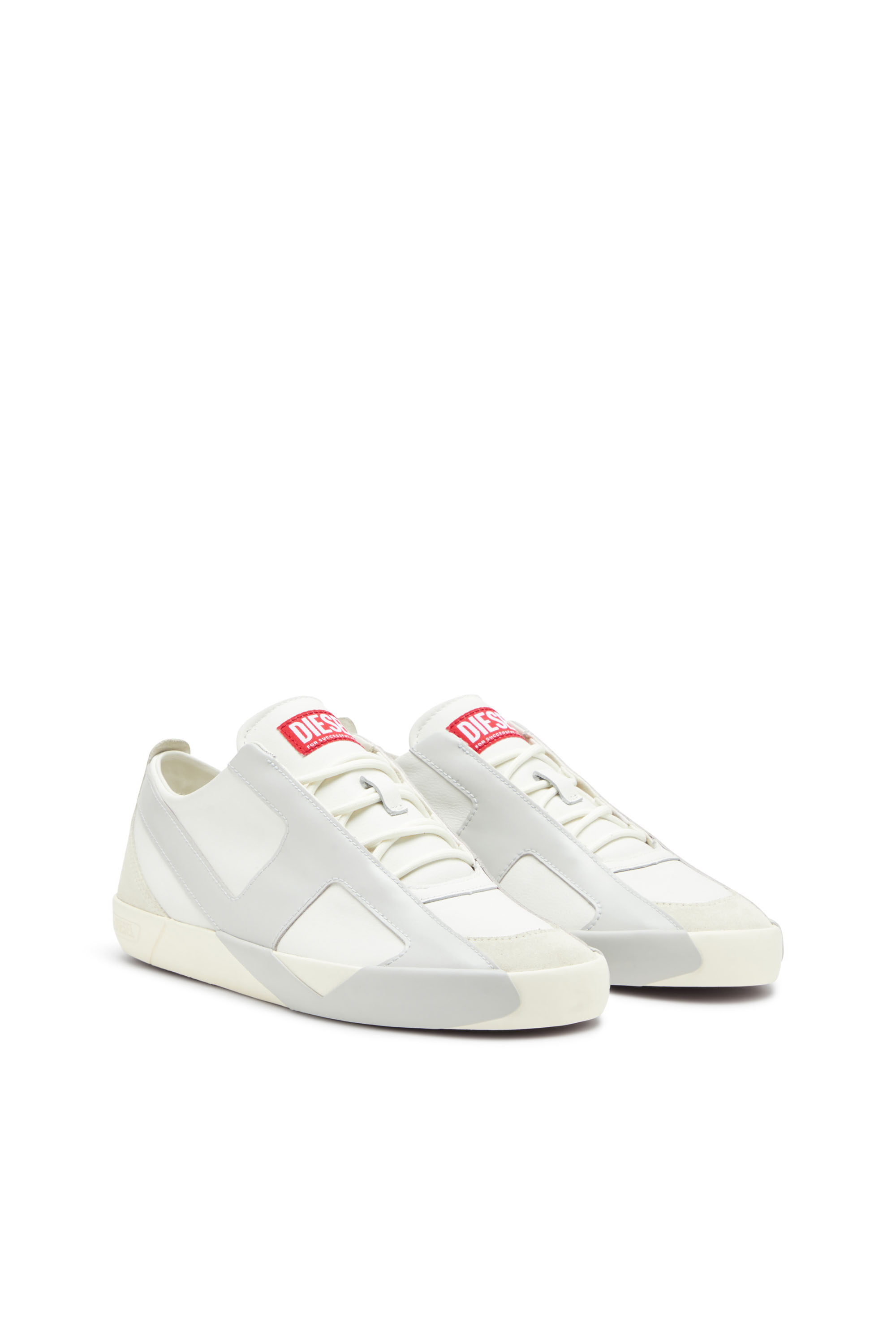 Diesel - S-SLANTE-D LOW, S-Slante-D-Baskets en daim et cuir avec logo D Homme in Polychrome - 2