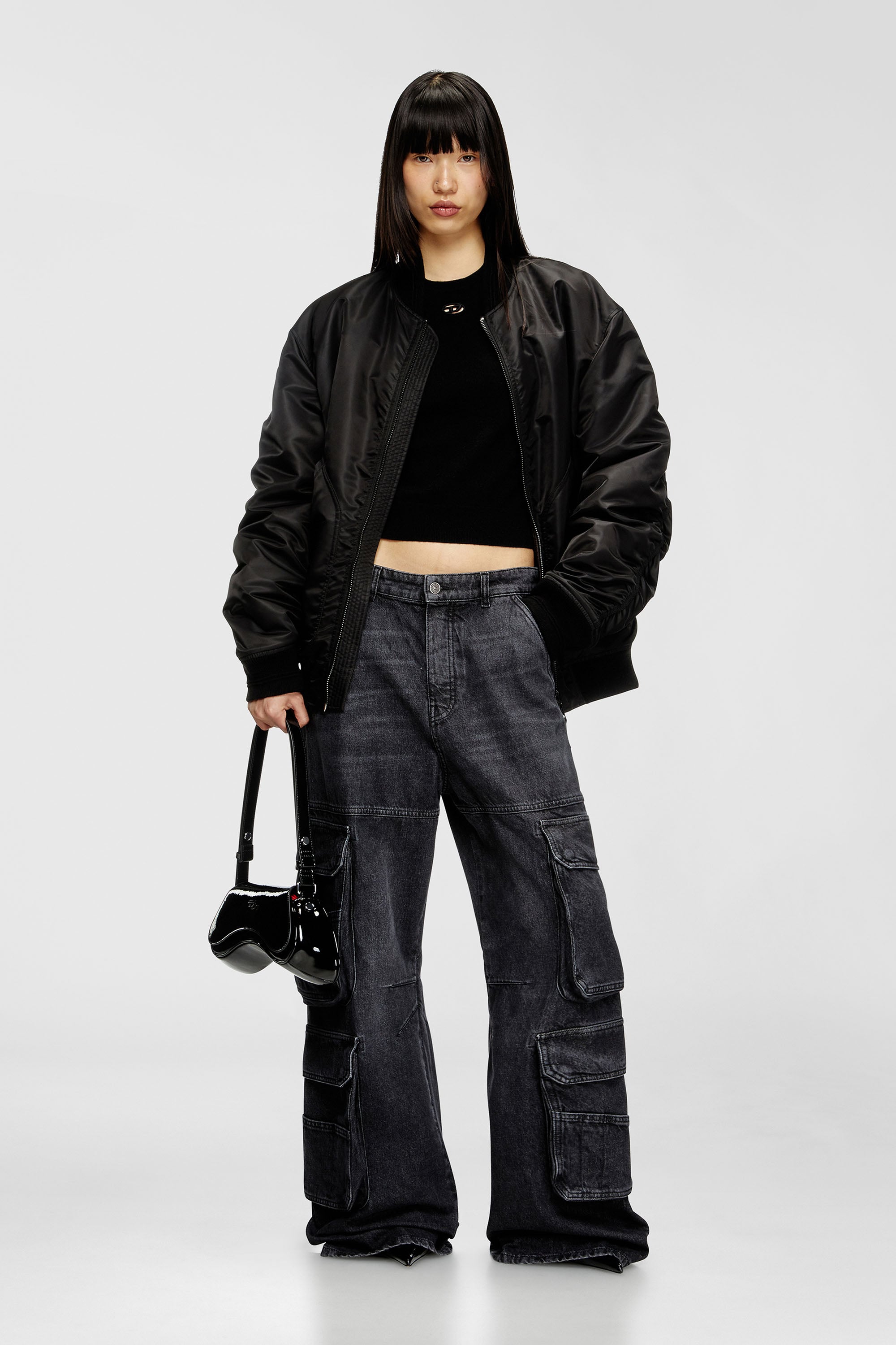 Diesel - PLAY CROSSBODY, Play-Sac &agrave; bandouli&egrave;re glossy Femme in Noir - 1