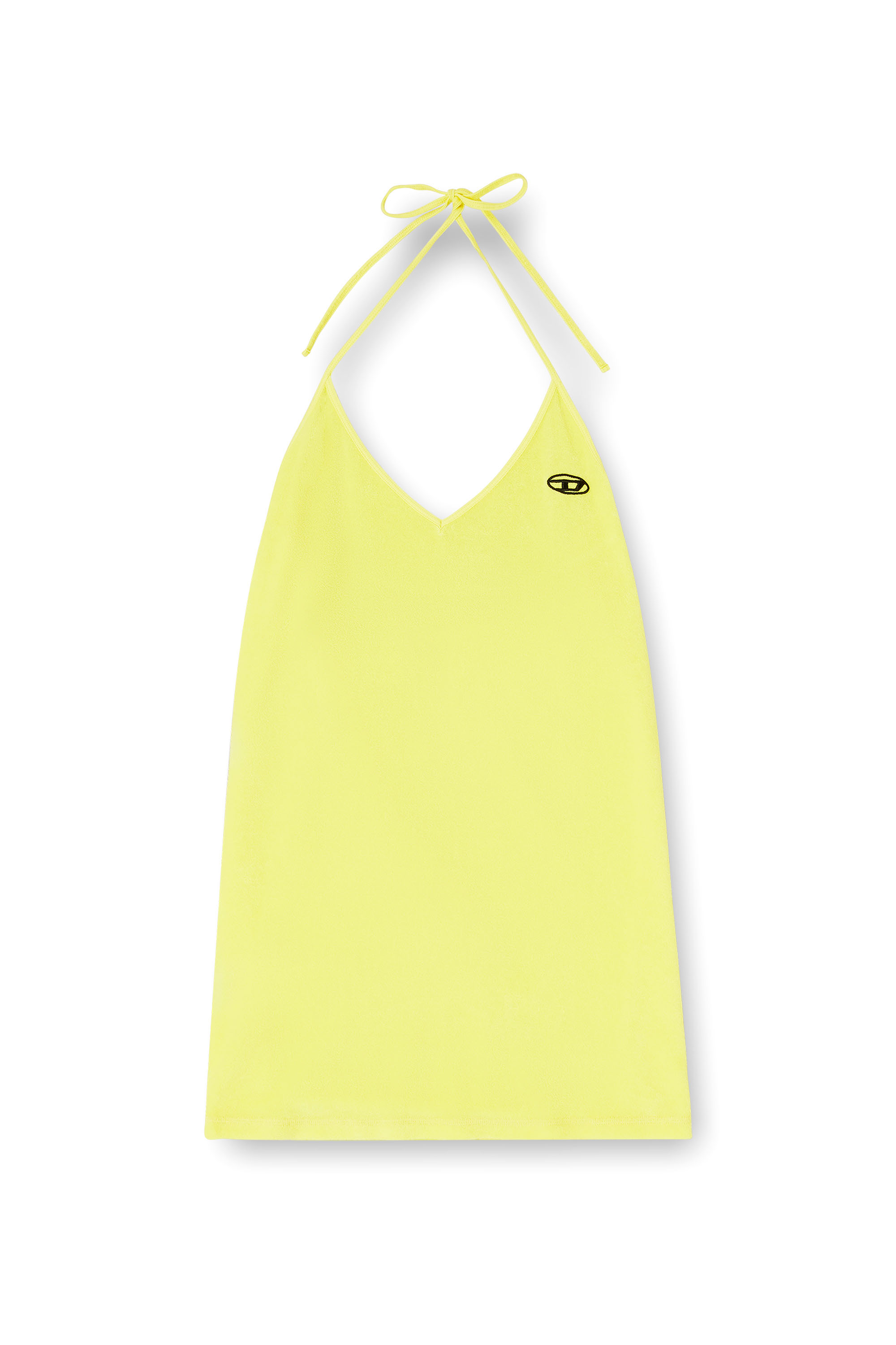 Diesel - MILVA-D-POP, Robe courte en tissu éponge Femme in Jaune - 3