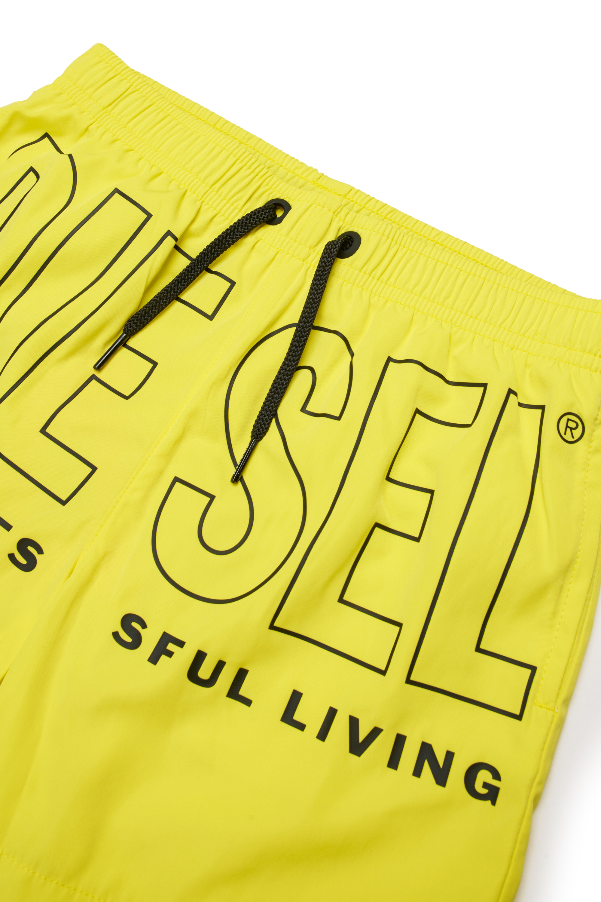Diesel - MIDIT, Man's Swim shorts with maxi logo in Yellow - 3