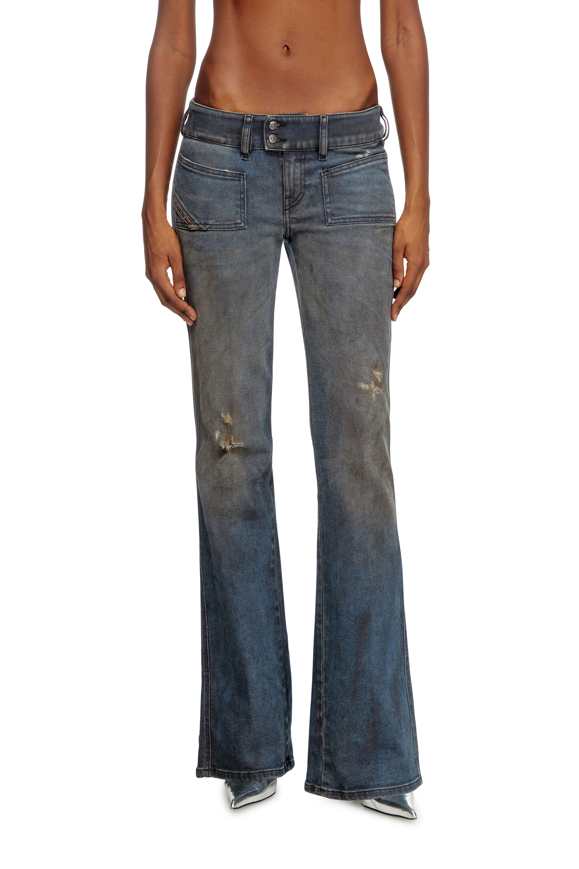 Diesel - Bootcut Jeans D-Hush 09L25 Femme, Bleu moyen - Image 1